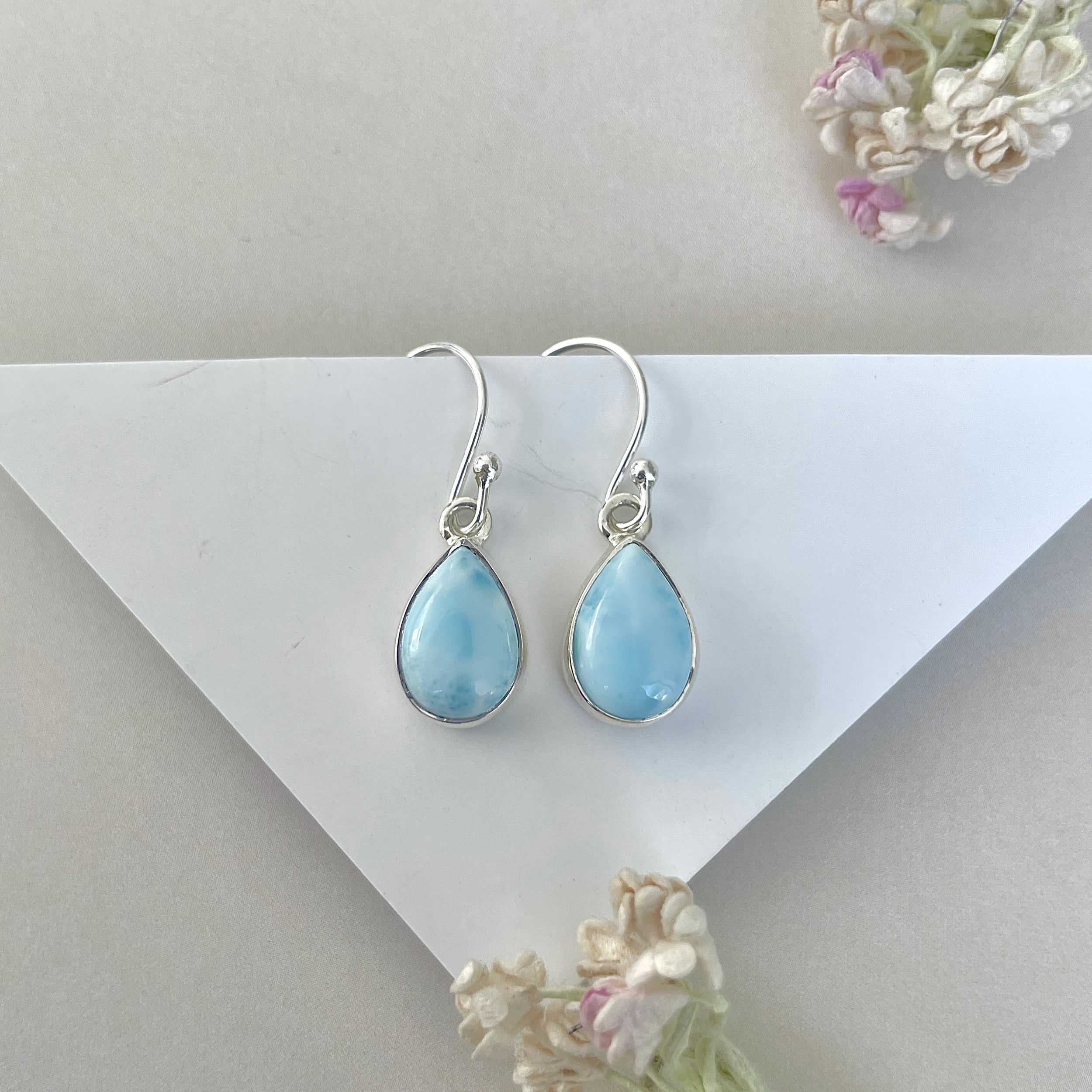 Larimar Earring-(LAR-E-3686.)