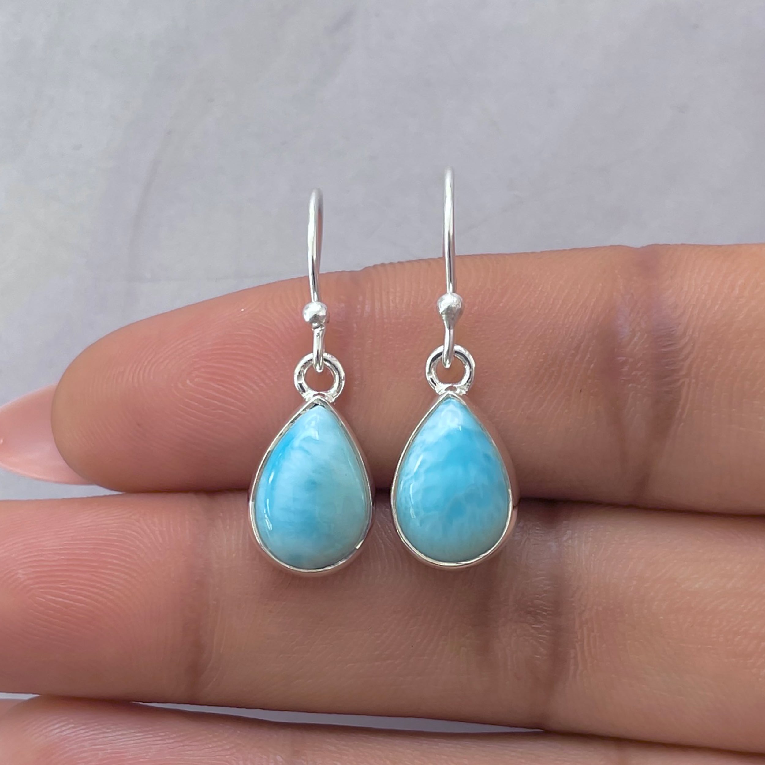 Larimar Earring-(LAR-E-3689.)