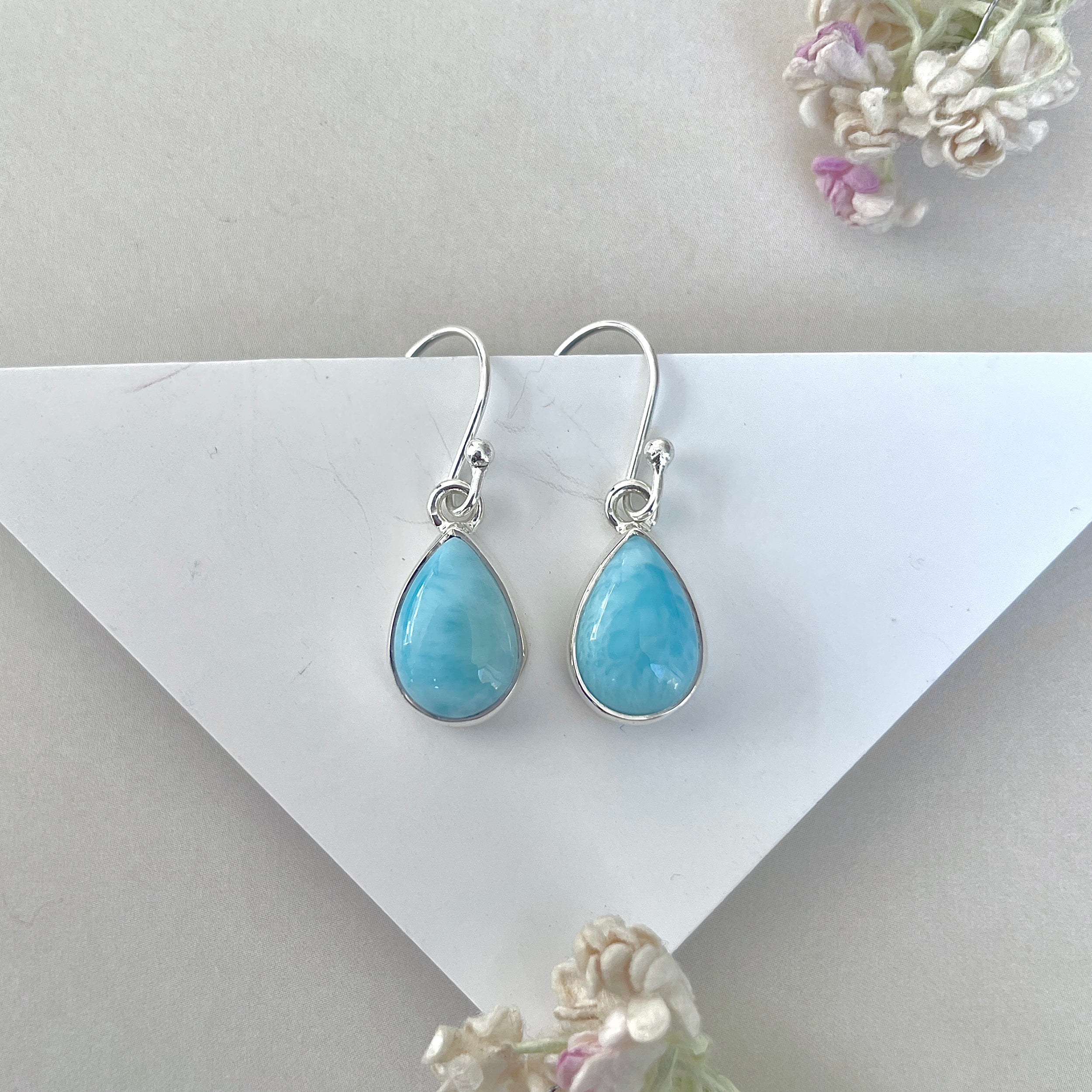 Larimar Earring-(LAR-E-3689.)