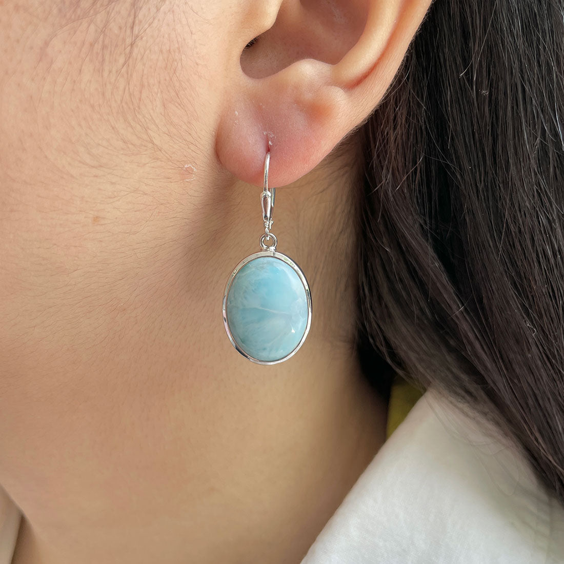 Larimar Earring-(LAR-E-369.)