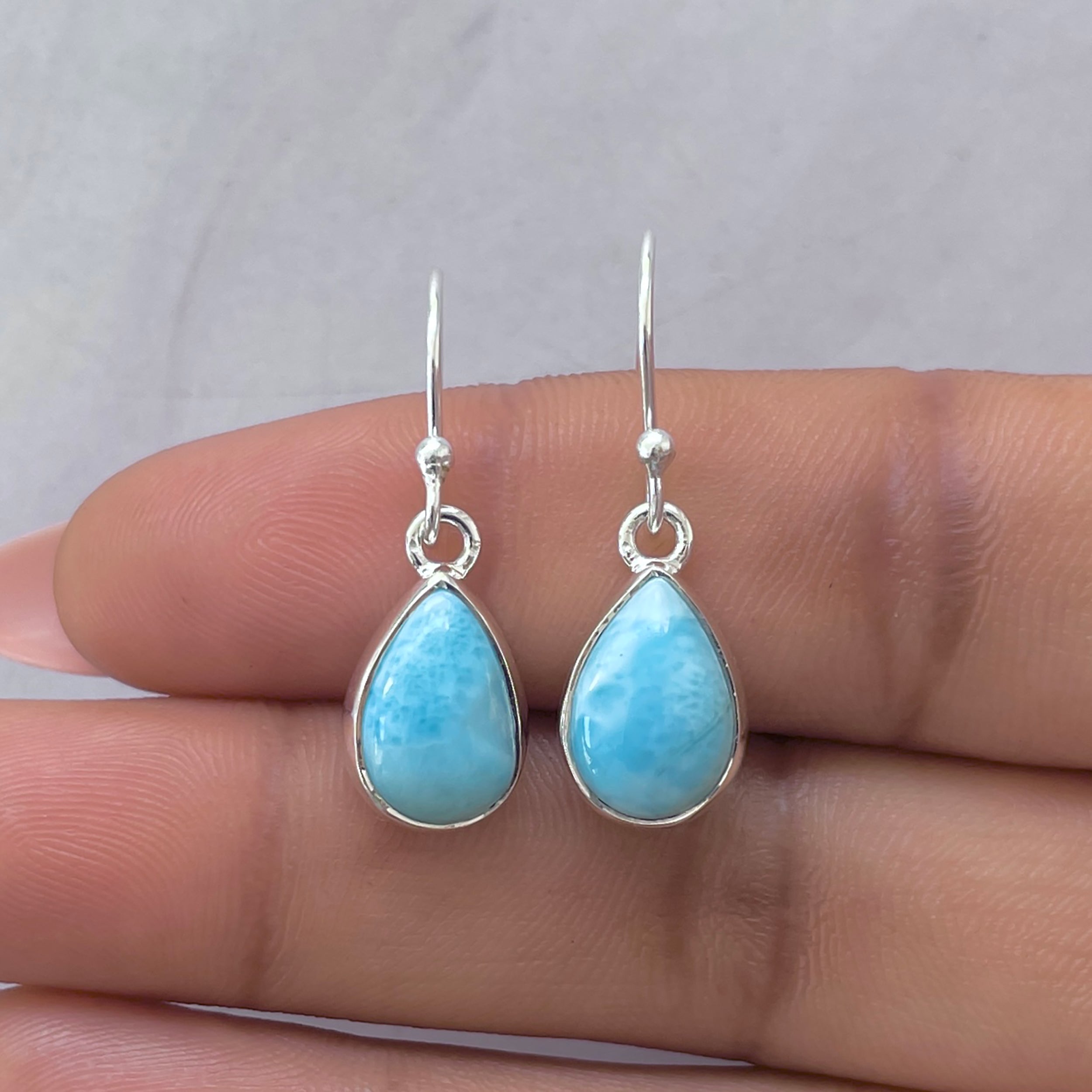 Larimar Earring-(LAR-E-3690.)