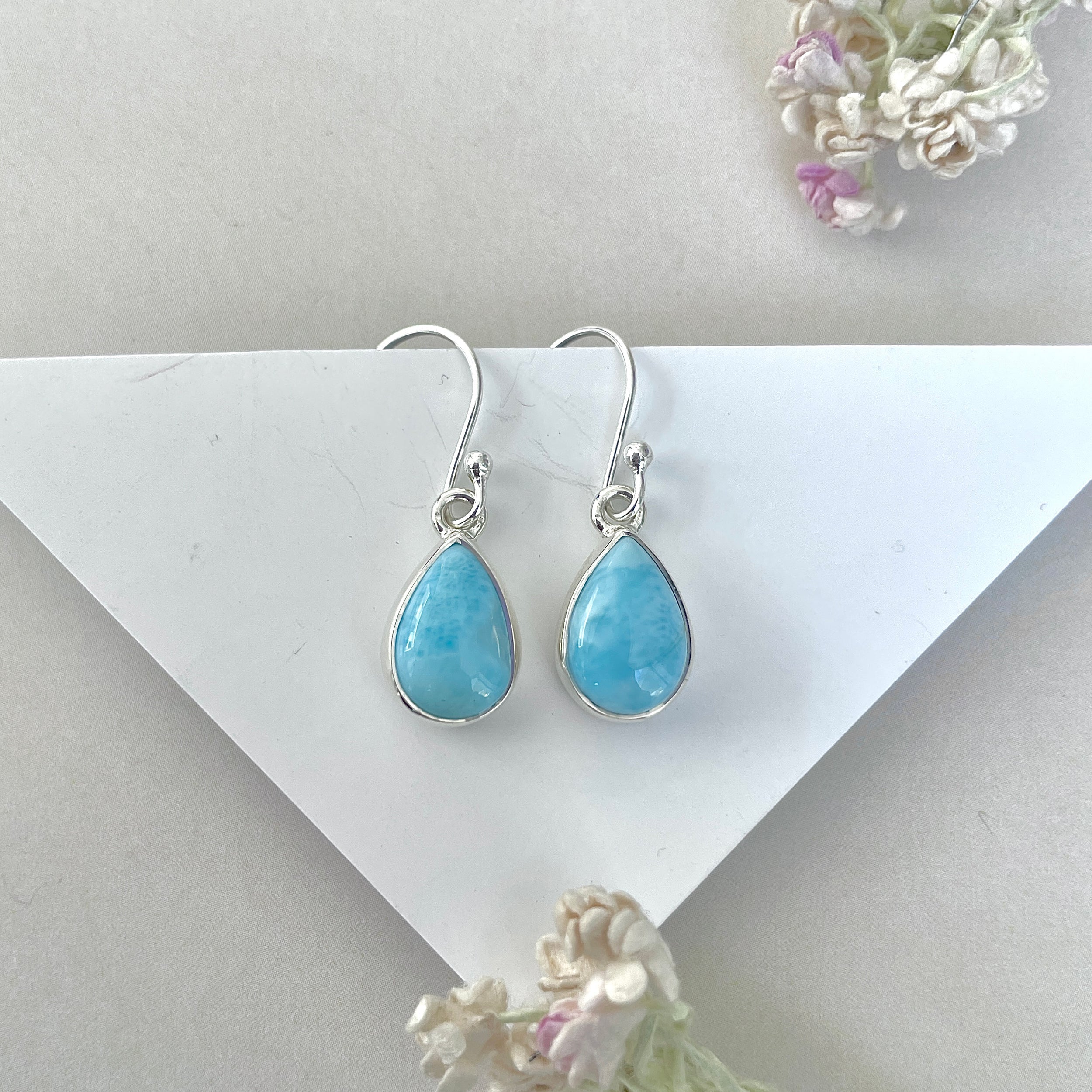 Larimar Earring-(LAR-E-3690.)