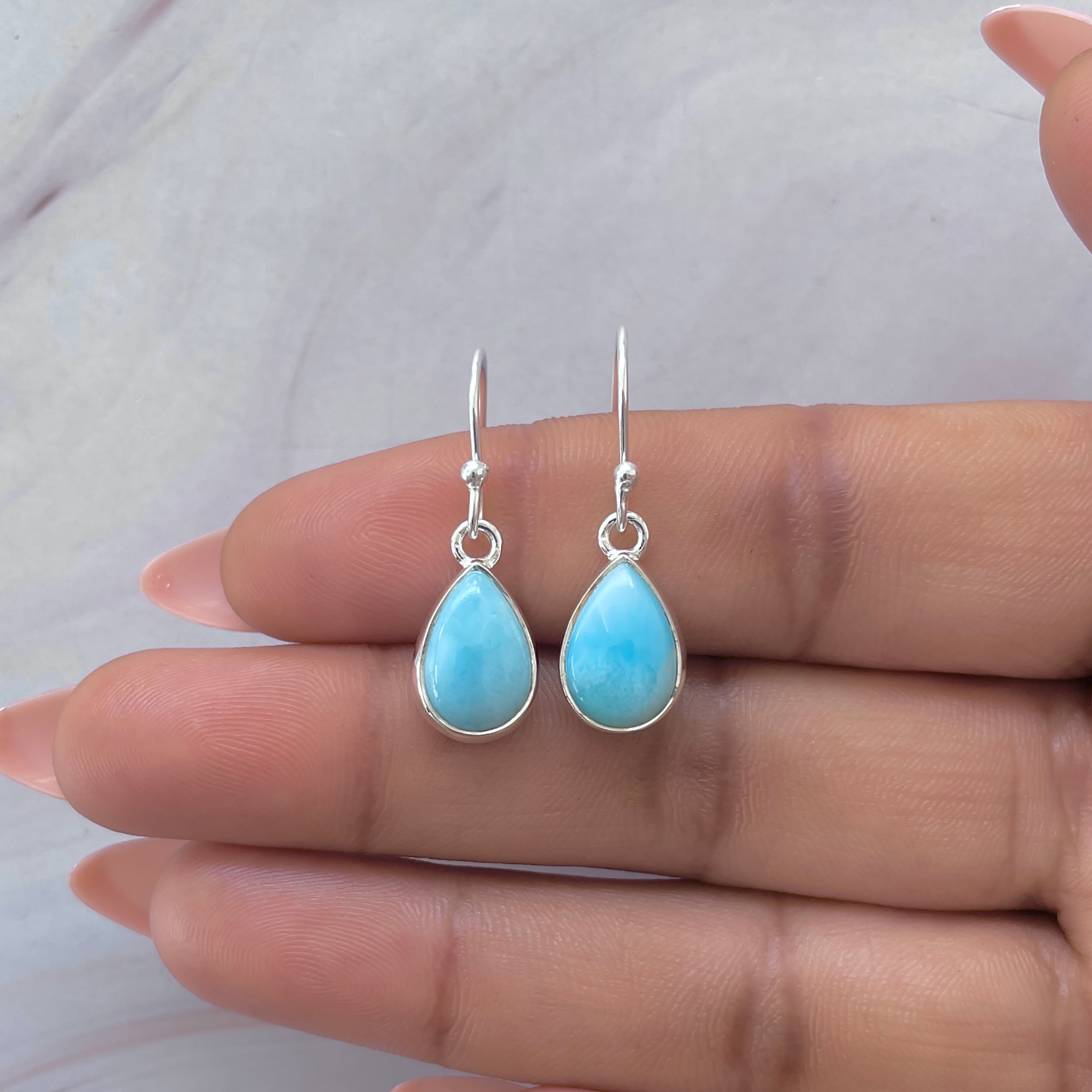 Larimar Earring-(LAR-E-3691.)