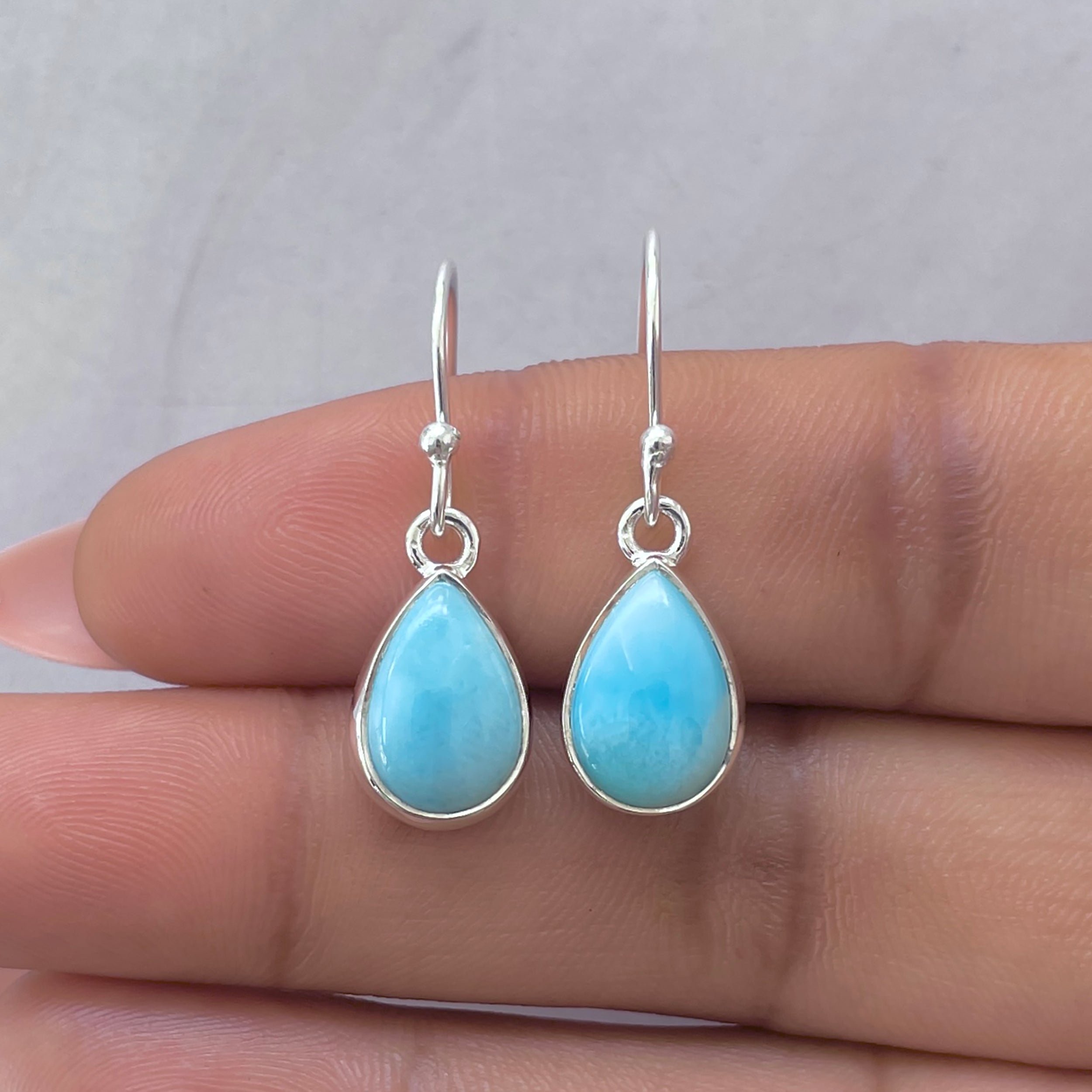 Larimar Earring-(LAR-E-3691.)