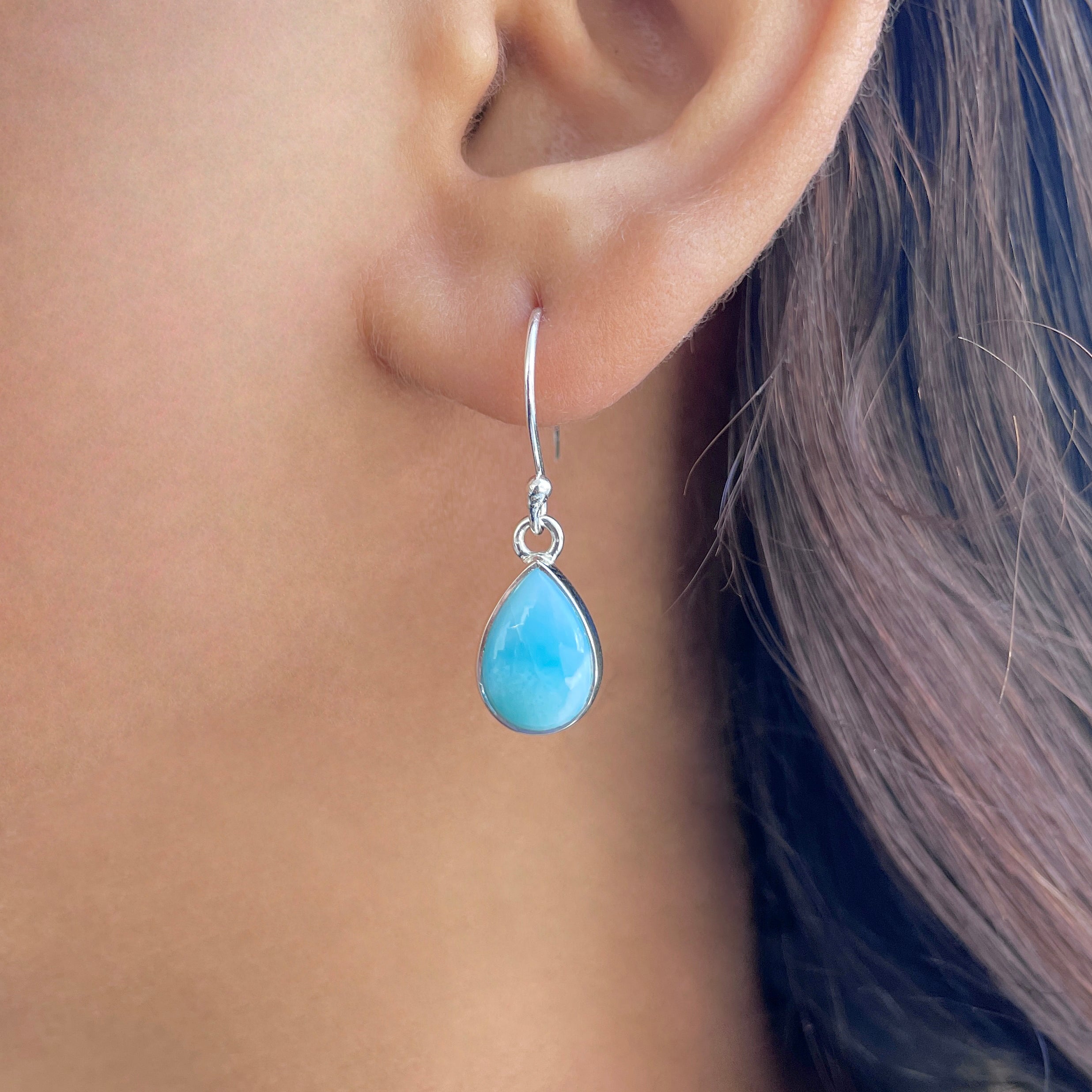 Larimar Earring-(LAR-E-3691.)