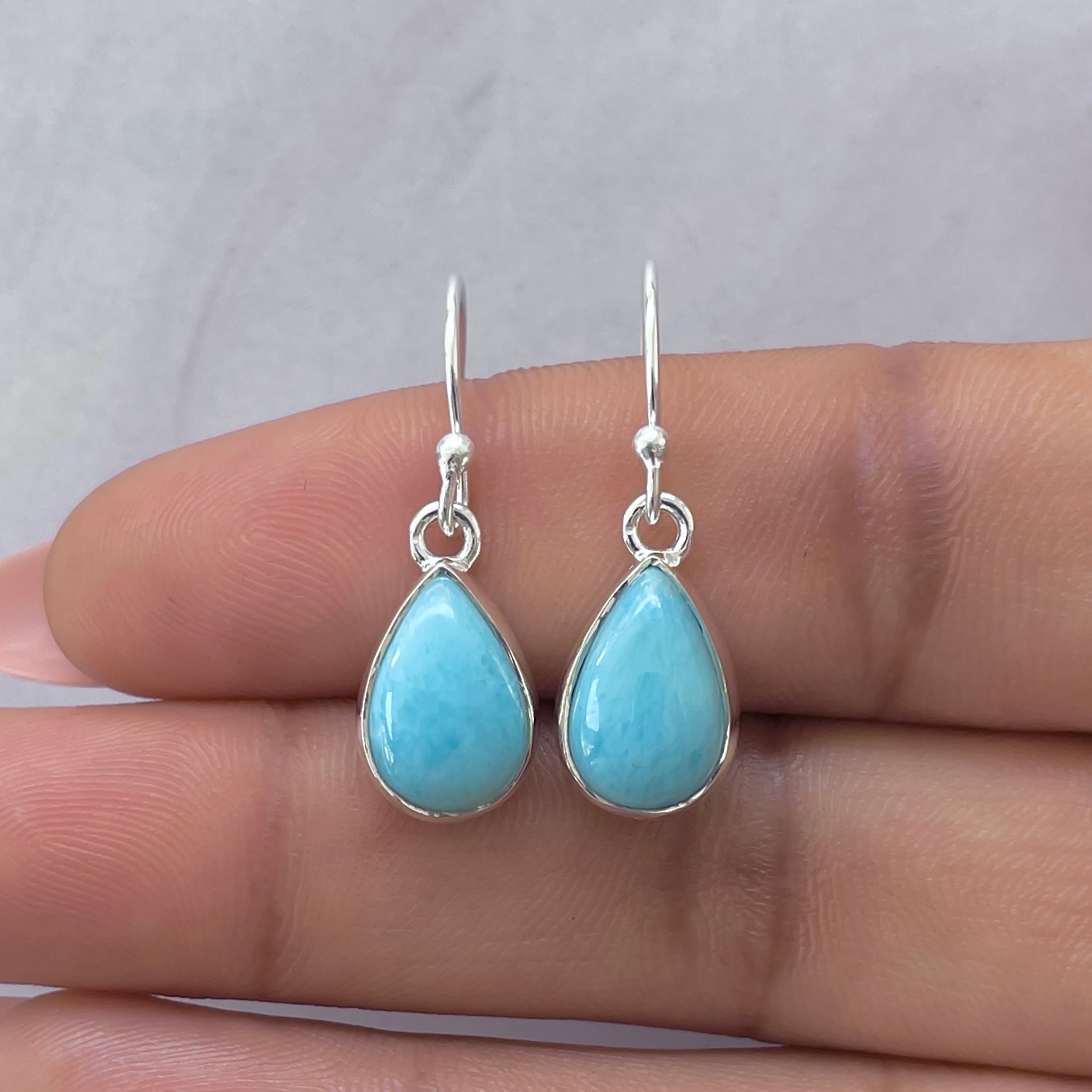 Larimar Earring-(LAR-E-3692.)