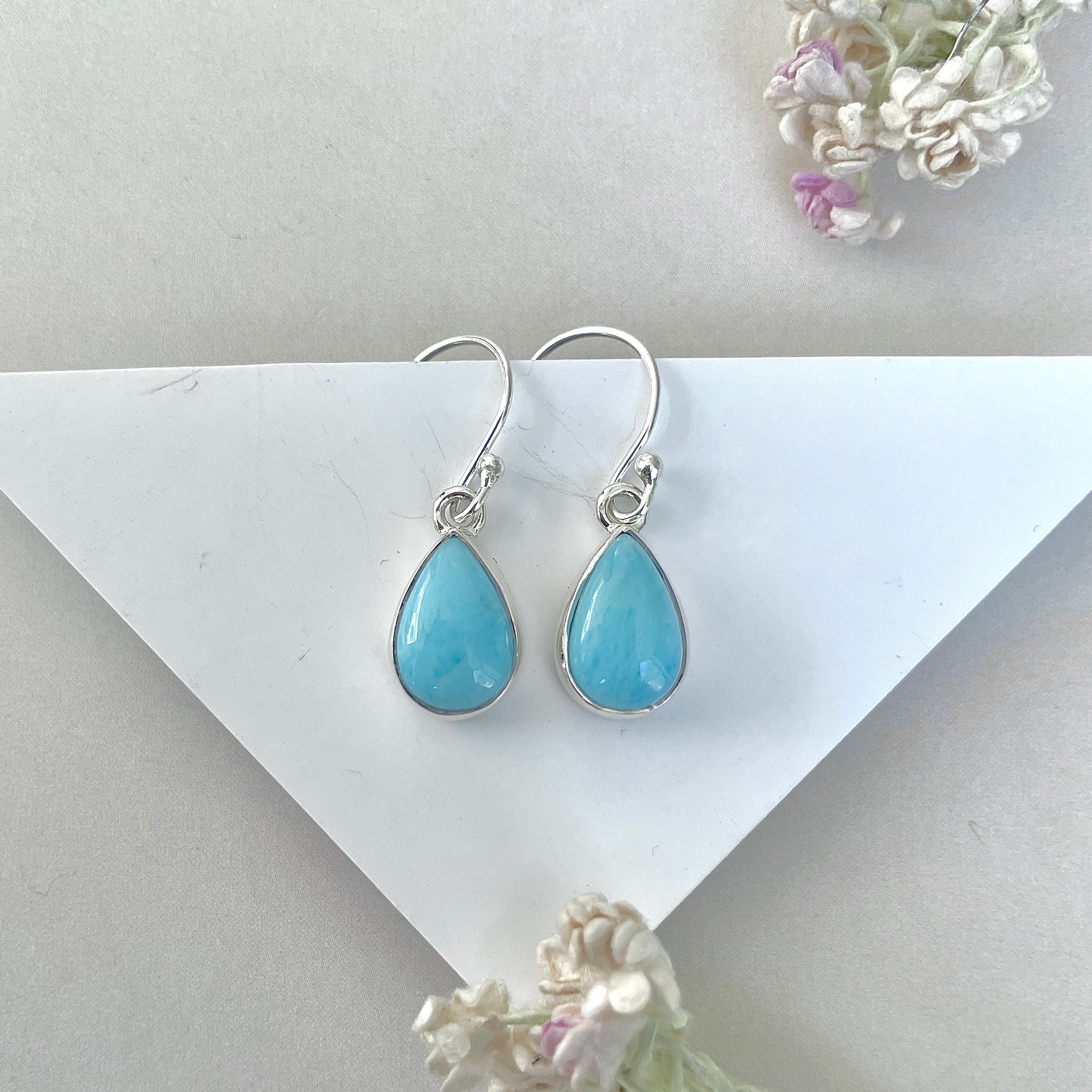 Larimar Earring-(LAR-E-3692.)