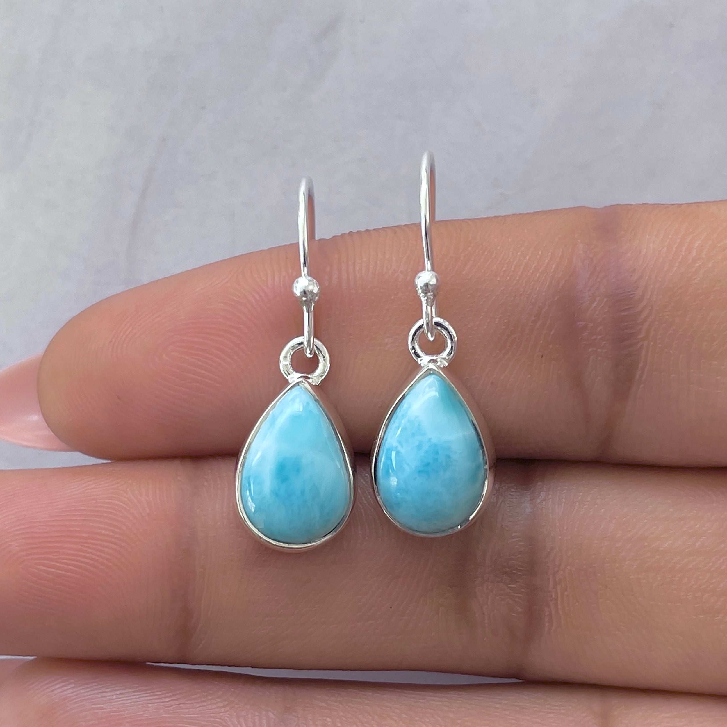 Larimar Earring-(LAR-E-3693.)