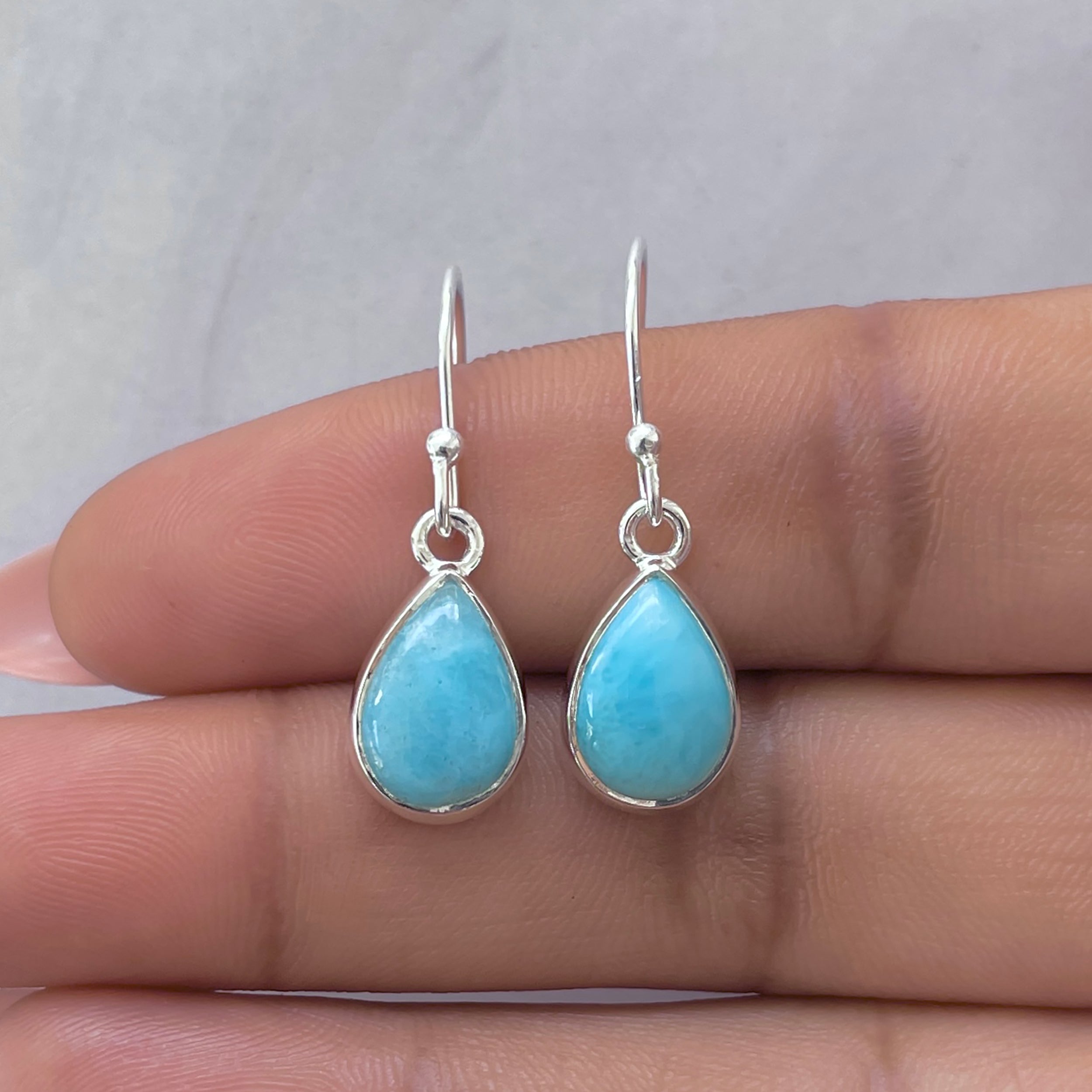 Larimar Earring-(LAR-E-3694.)