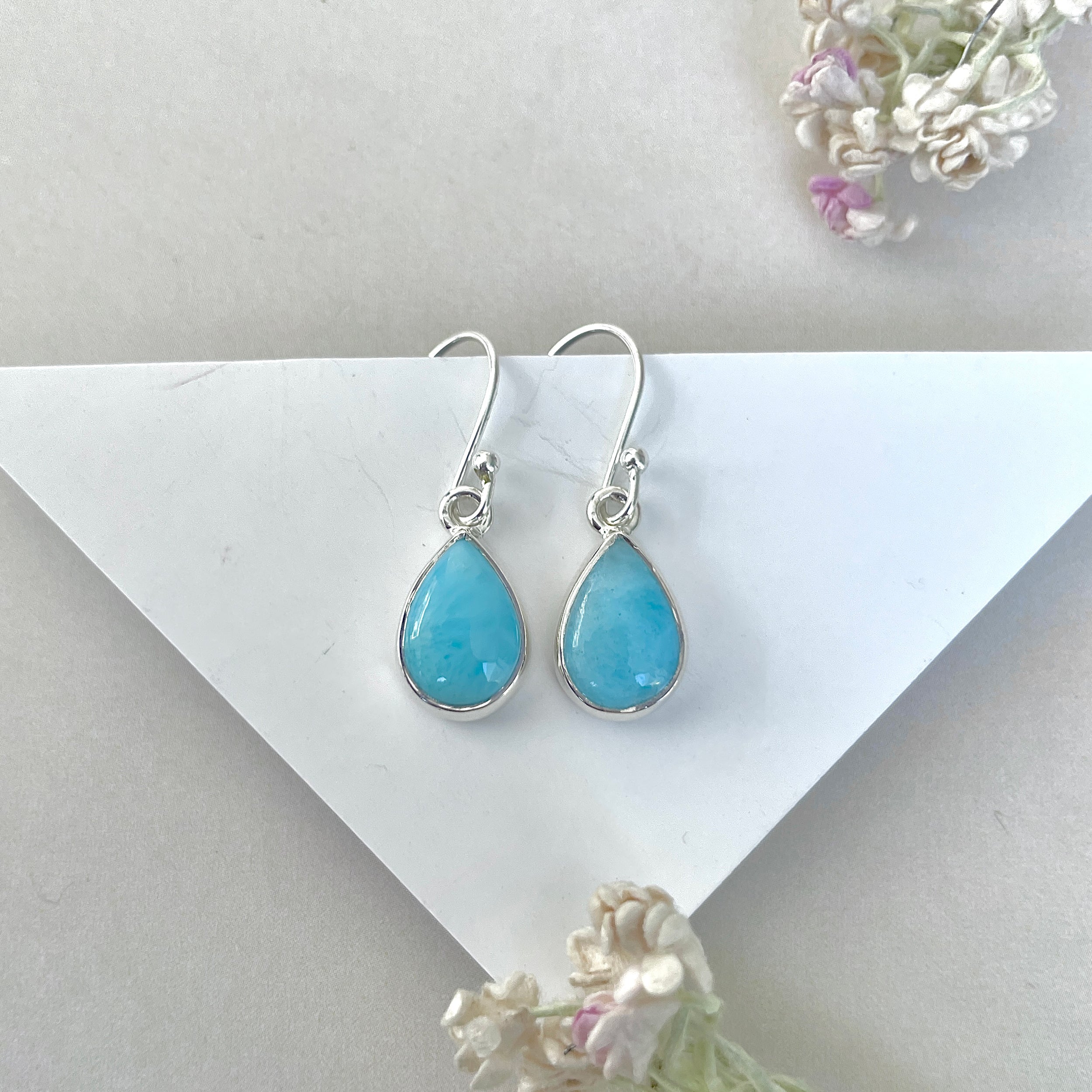 Larimar Earring-(LAR-E-3694.)