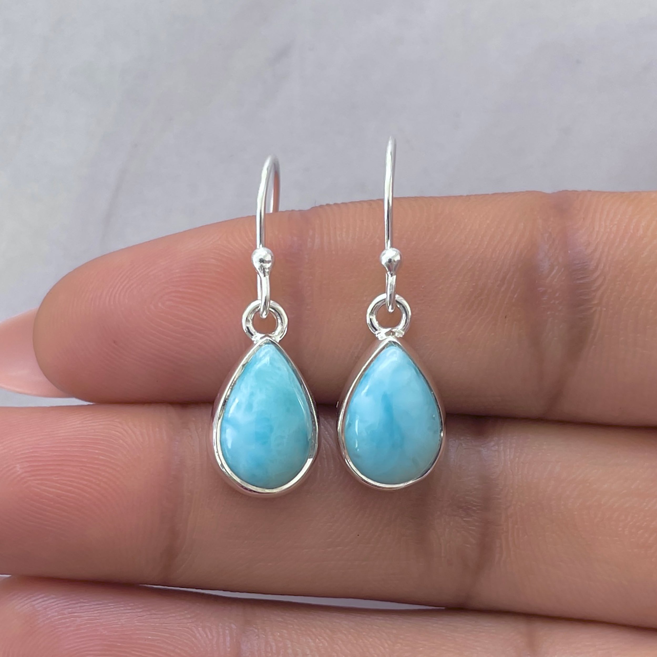 Larimar Earring-(LAR-E-3695.)