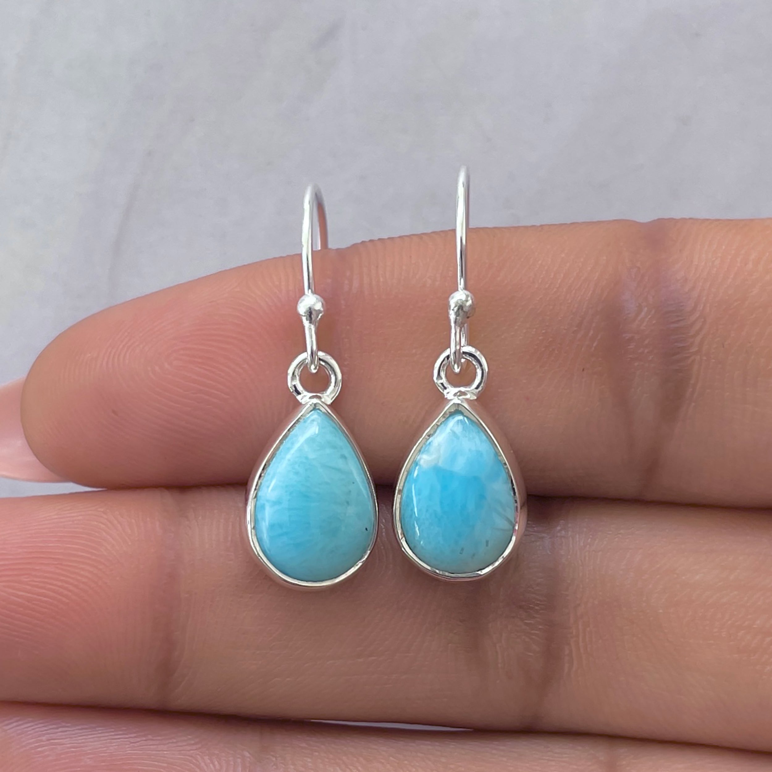 Larimar Earring-(LAR-E-3696.)