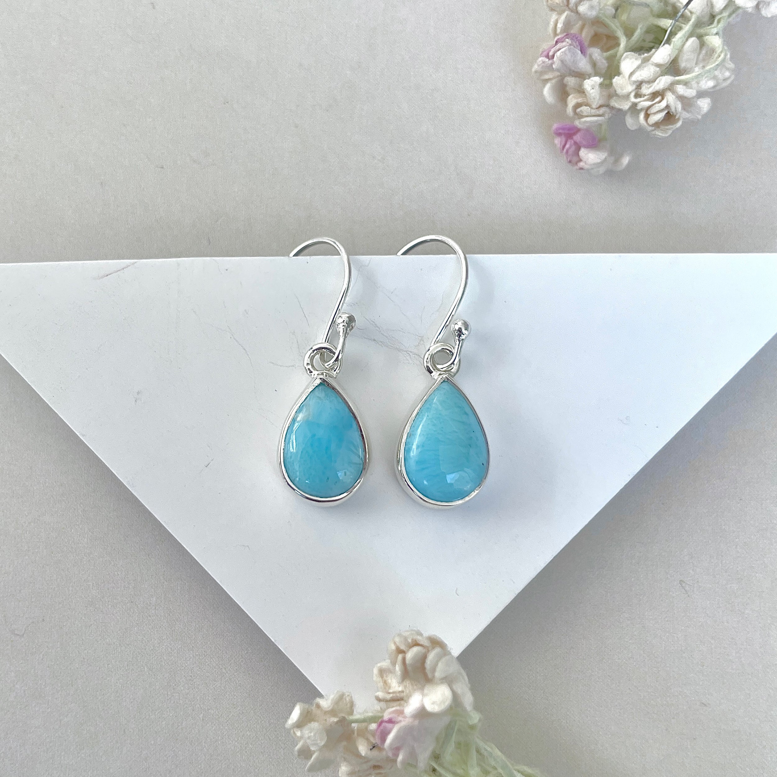 Larimar Earring-(LAR-E-3696.)