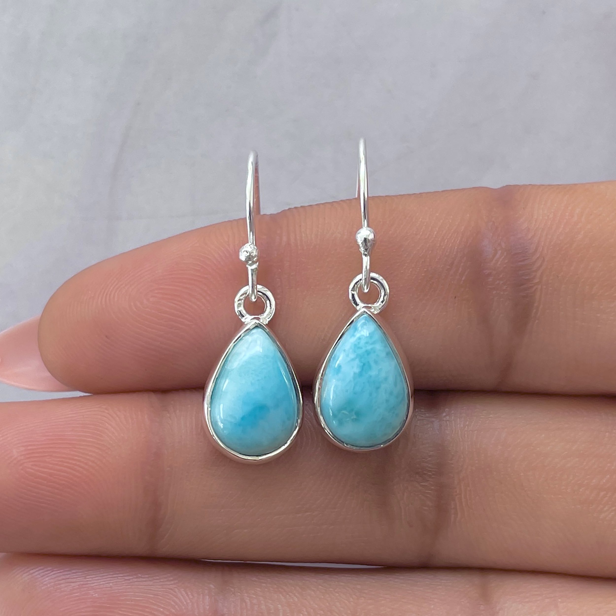 Larimar Earring-(LAR-E-3697.)