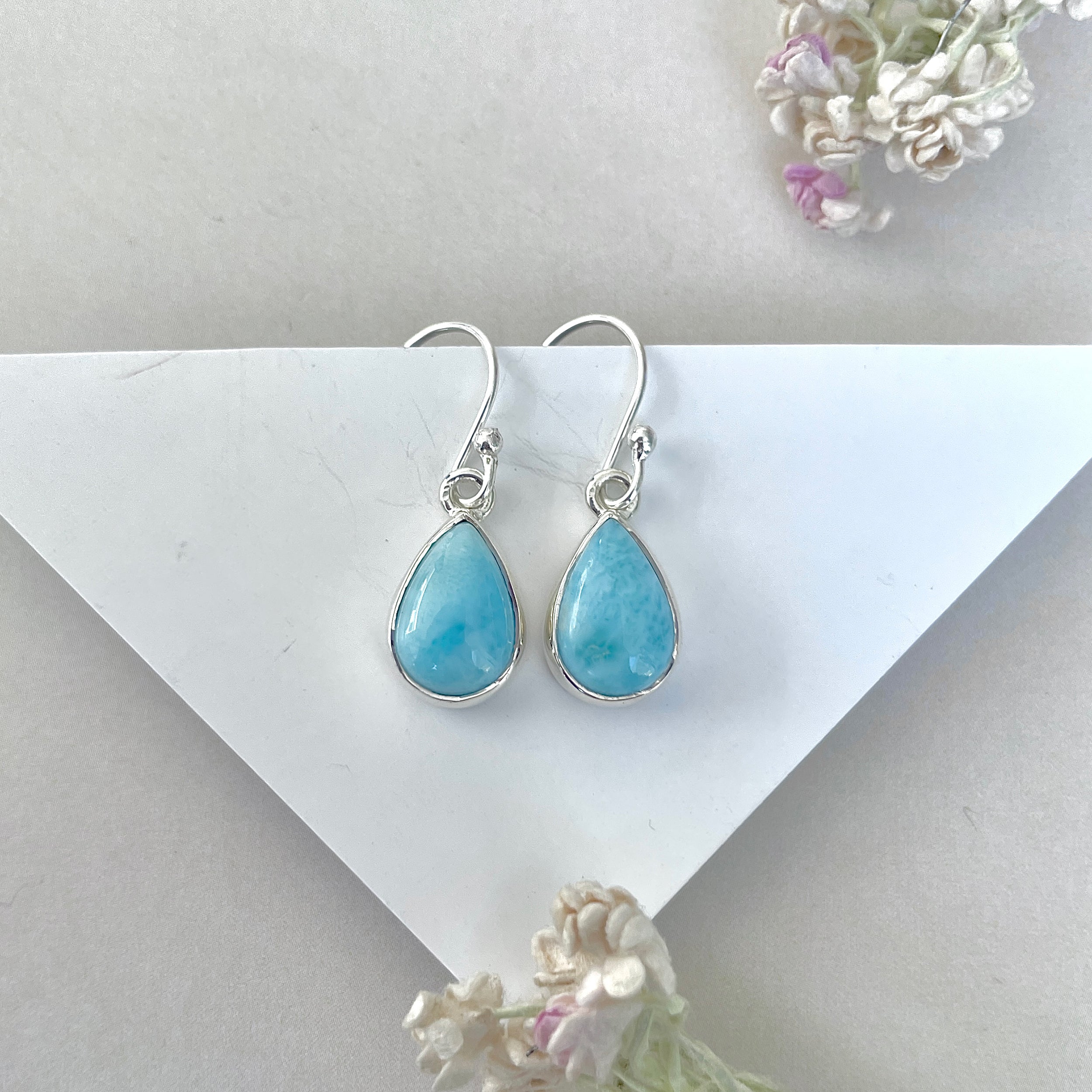Larimar Earring-(LAR-E-3697.)