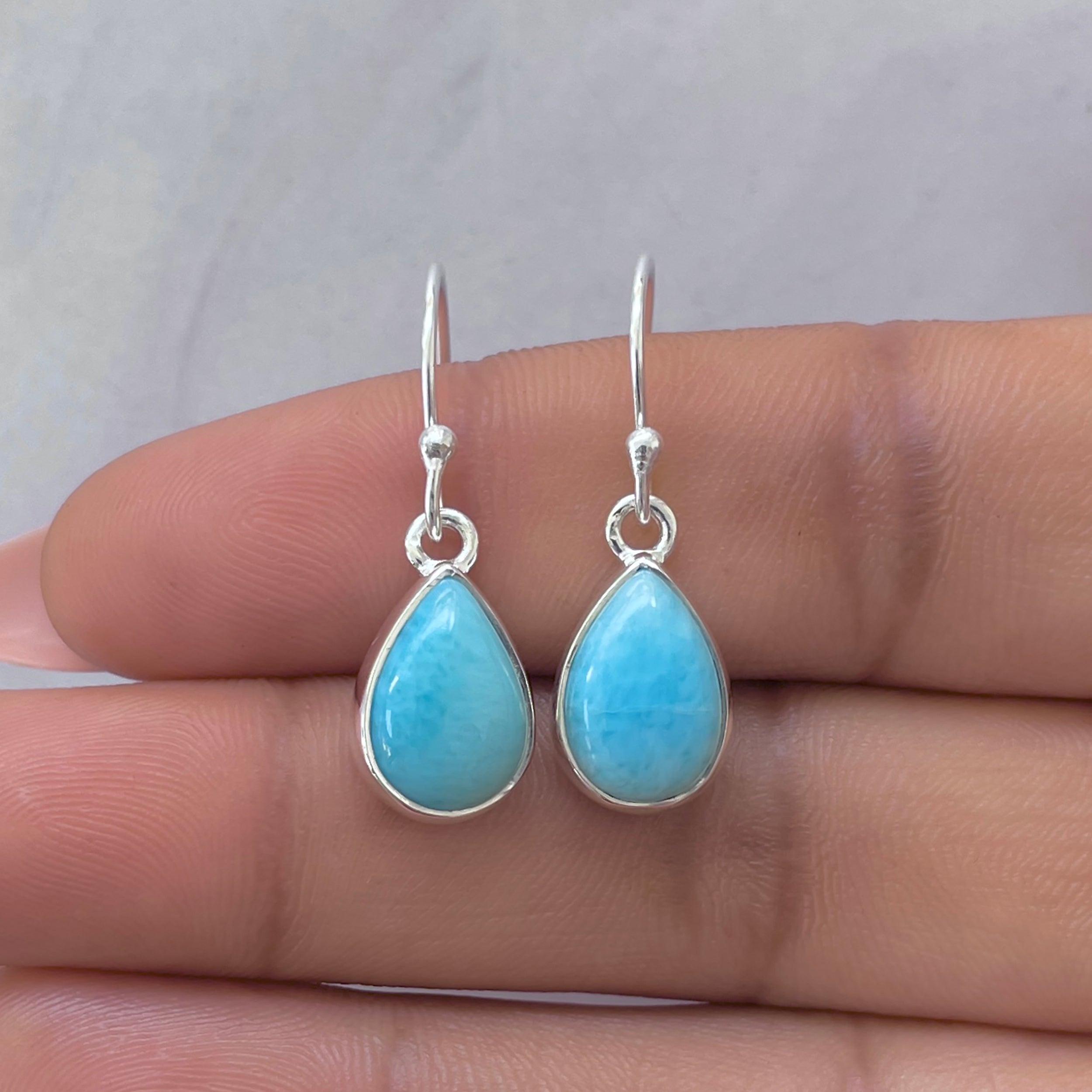 Larimar Earring-(LAR-E-3698.)