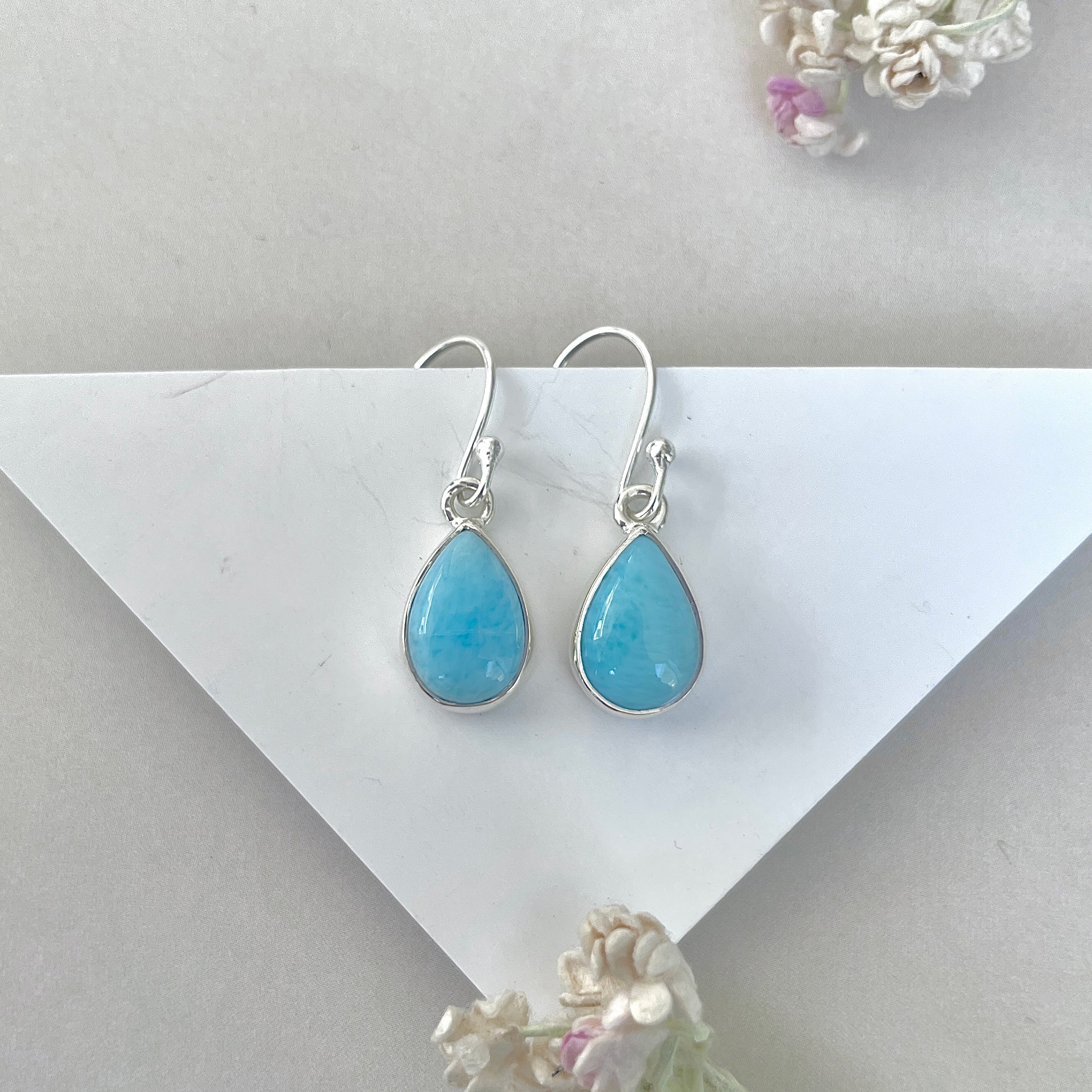 Larimar Earring-(LAR-E-3698.)