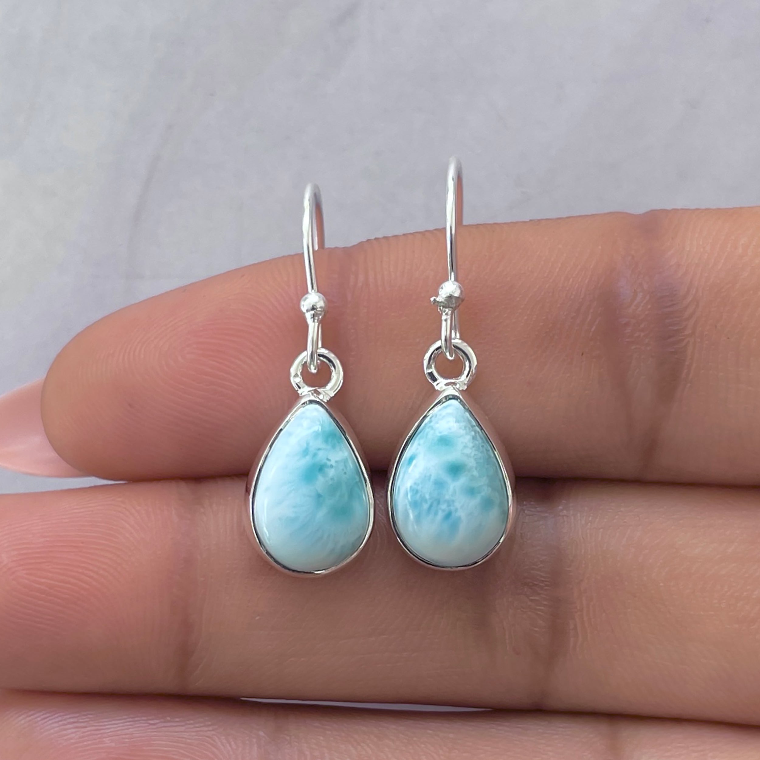 Larimar Earring-(LAR-E-3699.)