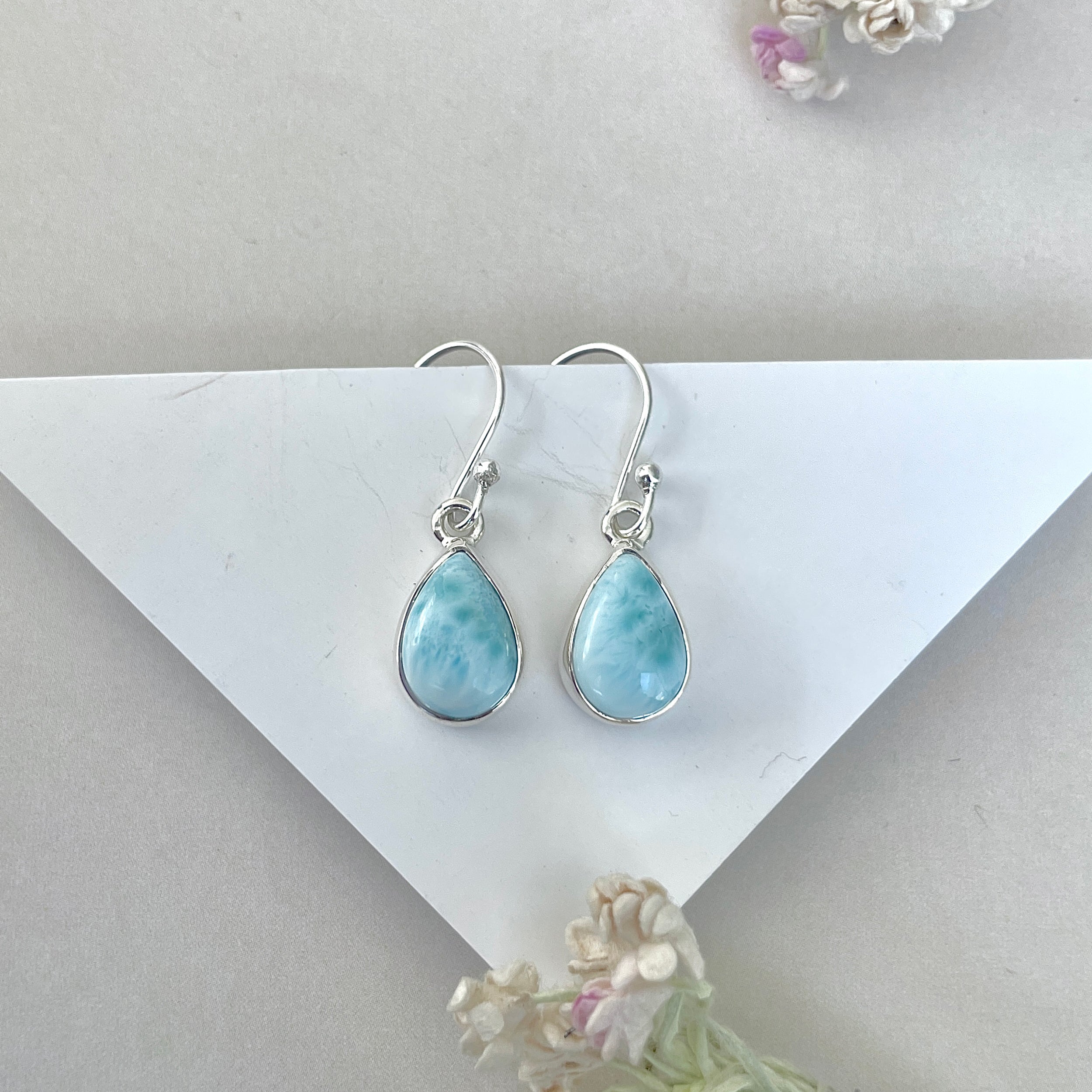 Larimar Earring-(LAR-E-3699.)