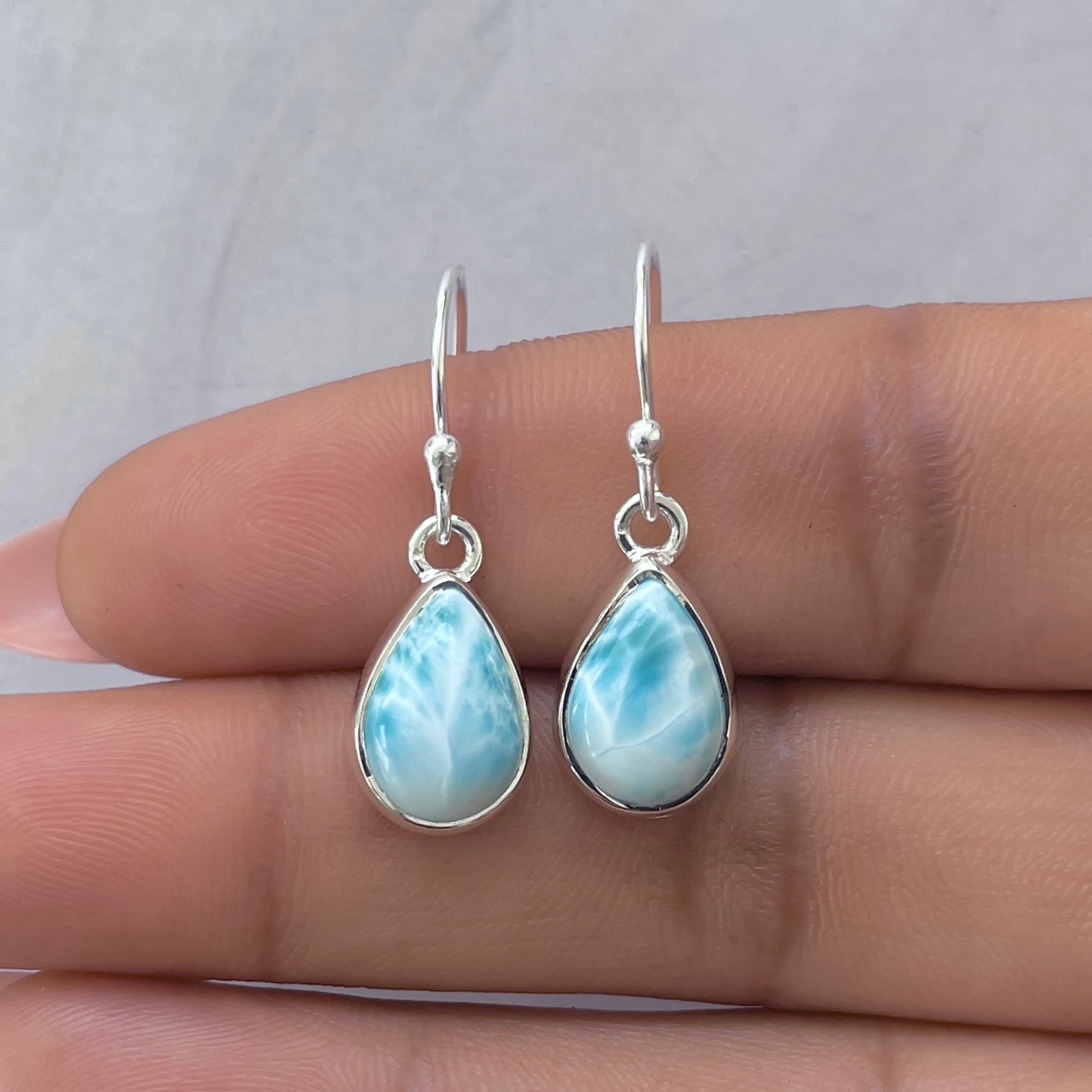 Larimar Earring-(LAR-E-3702.)