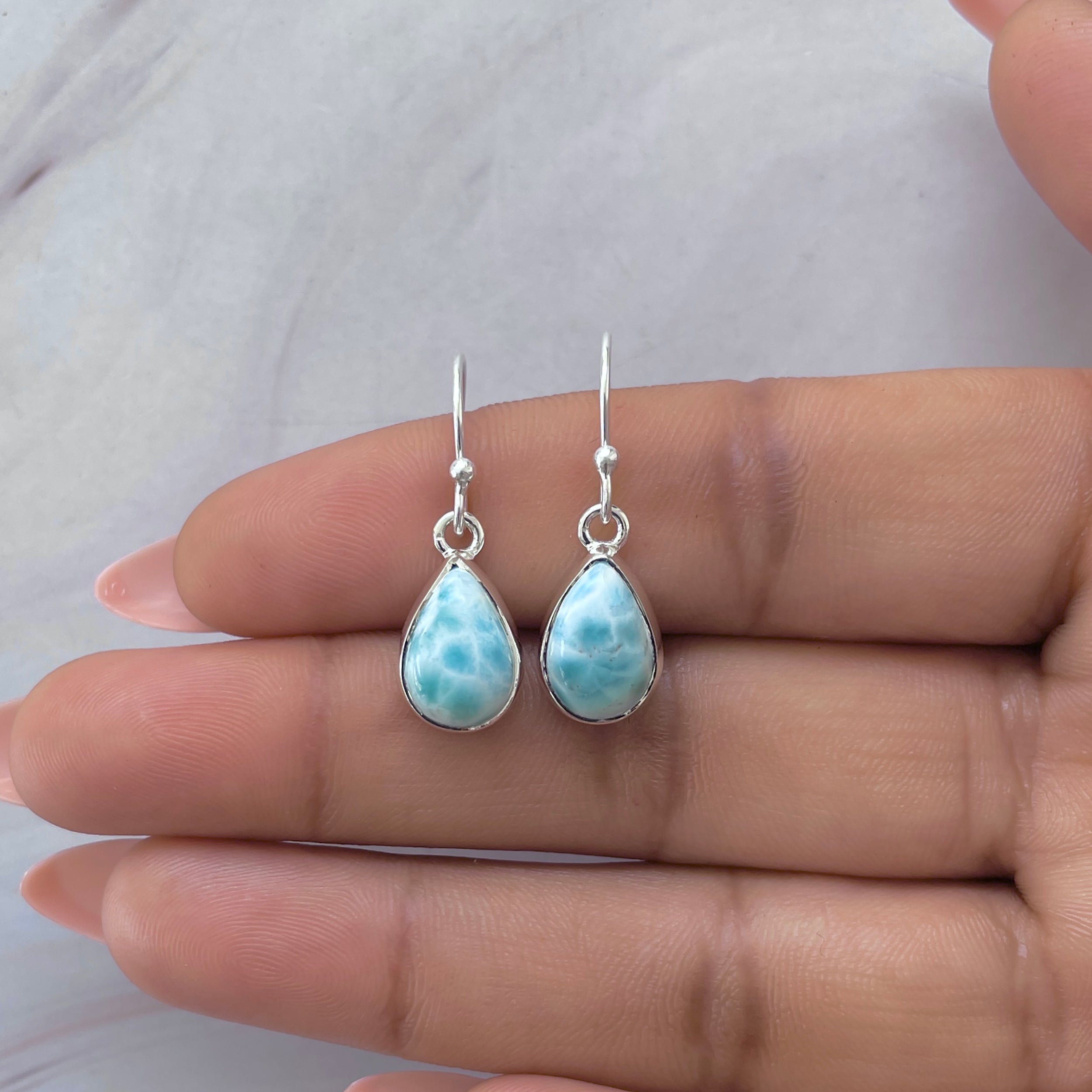 Larimar Earring-(LAR-E-3703.)