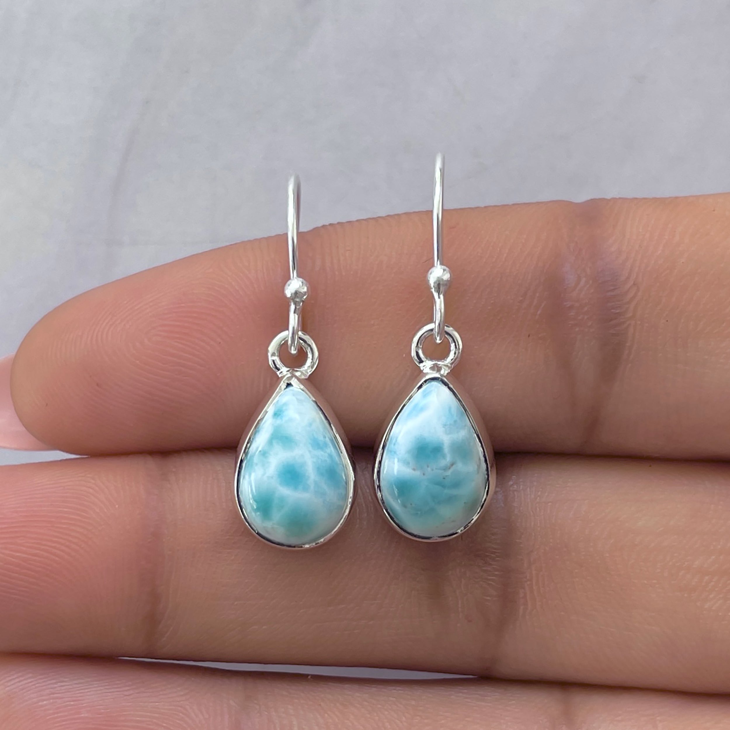 Larimar Earring-(LAR-E-3703.)