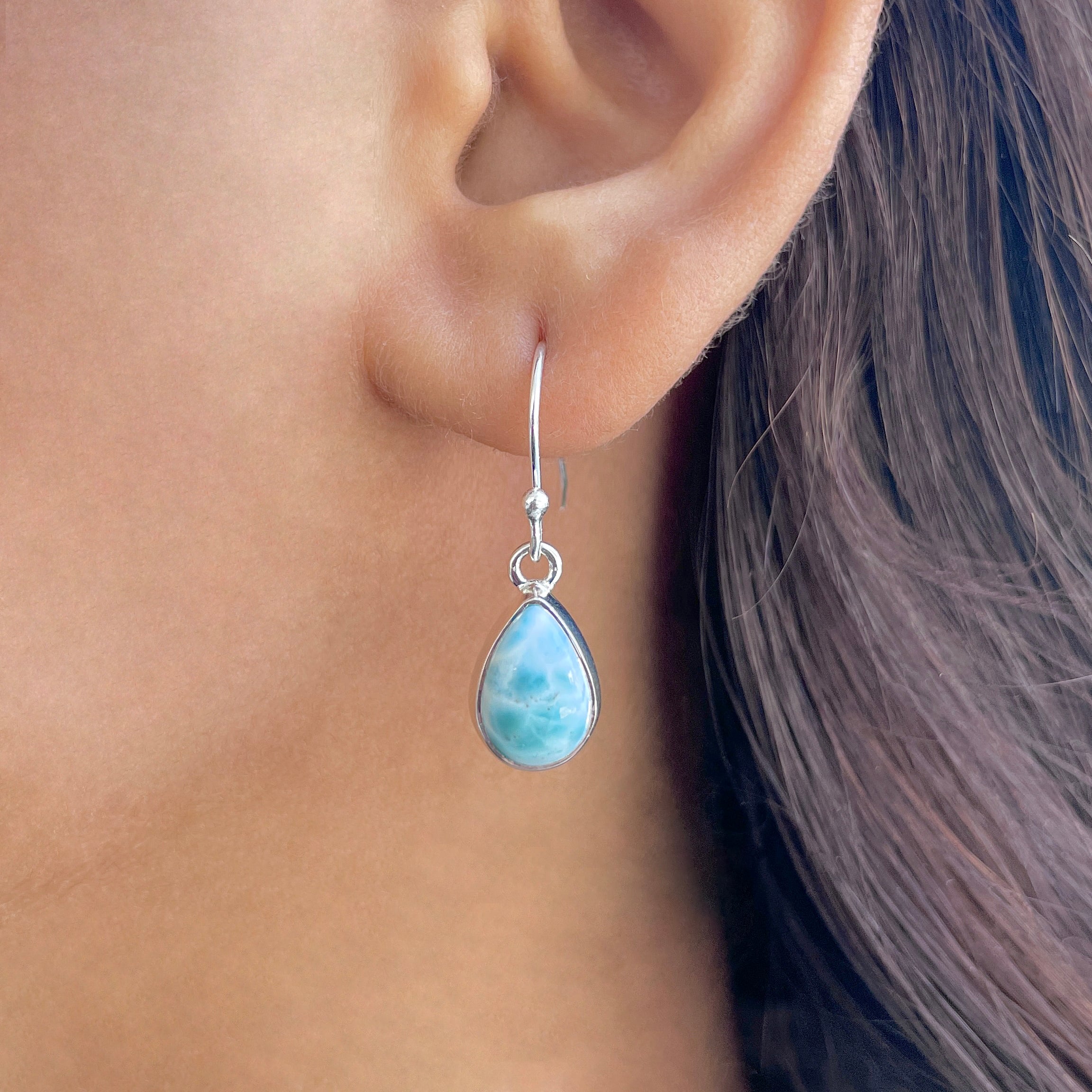 Larimar Earring-(LAR-E-3703.)