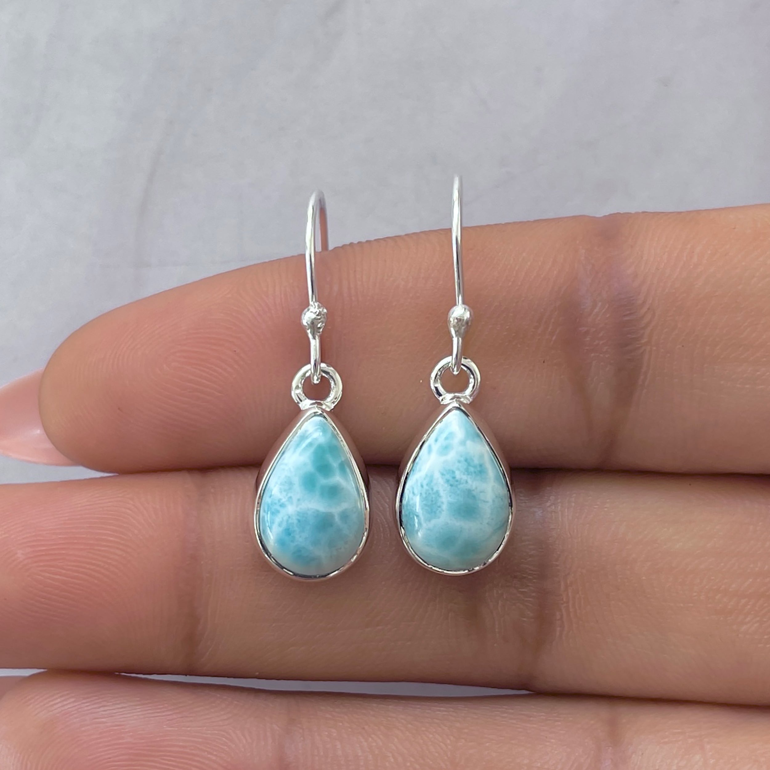 Larimar Earring-(LAR-E-3705.)