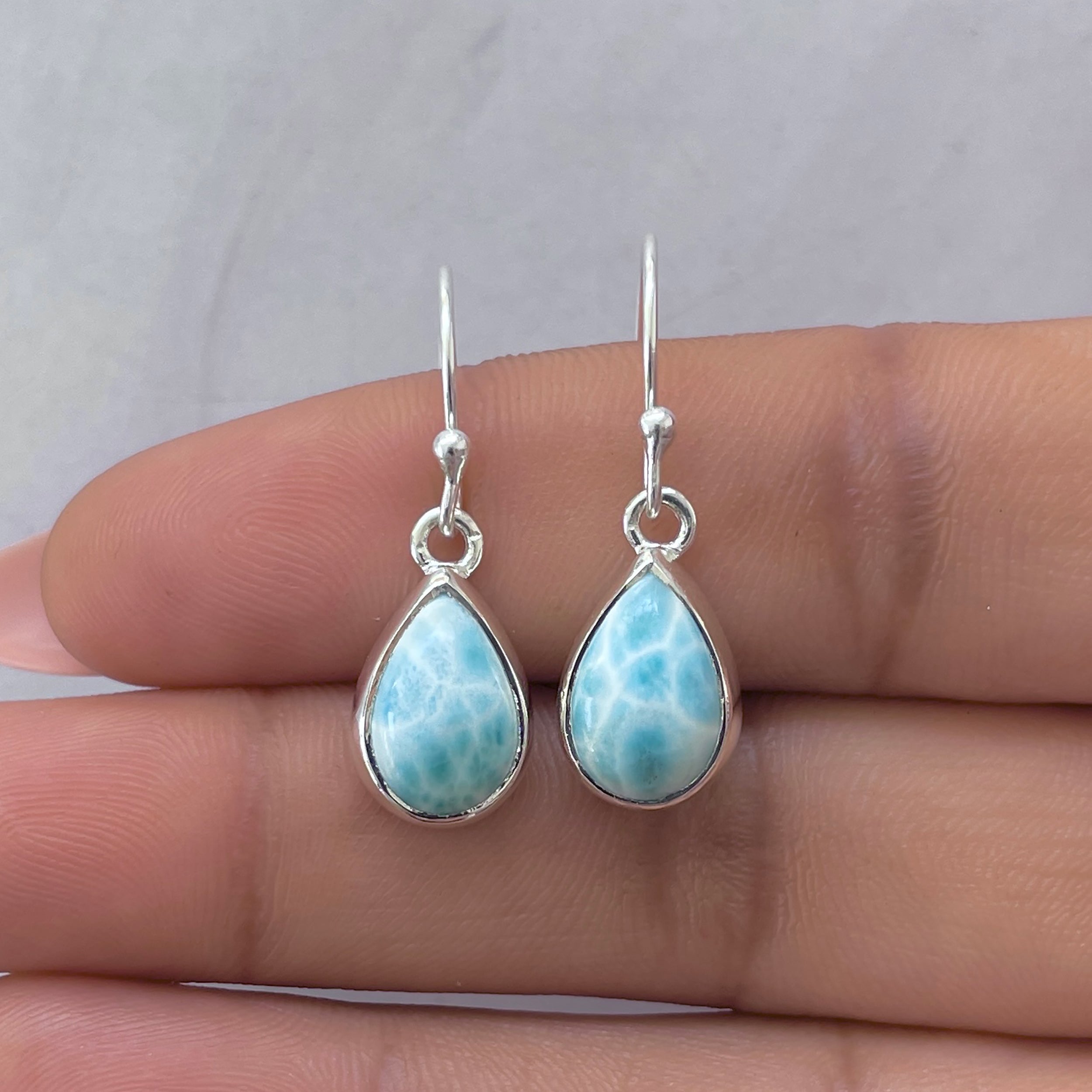 Larimar Earring-(LAR-E-3706.)