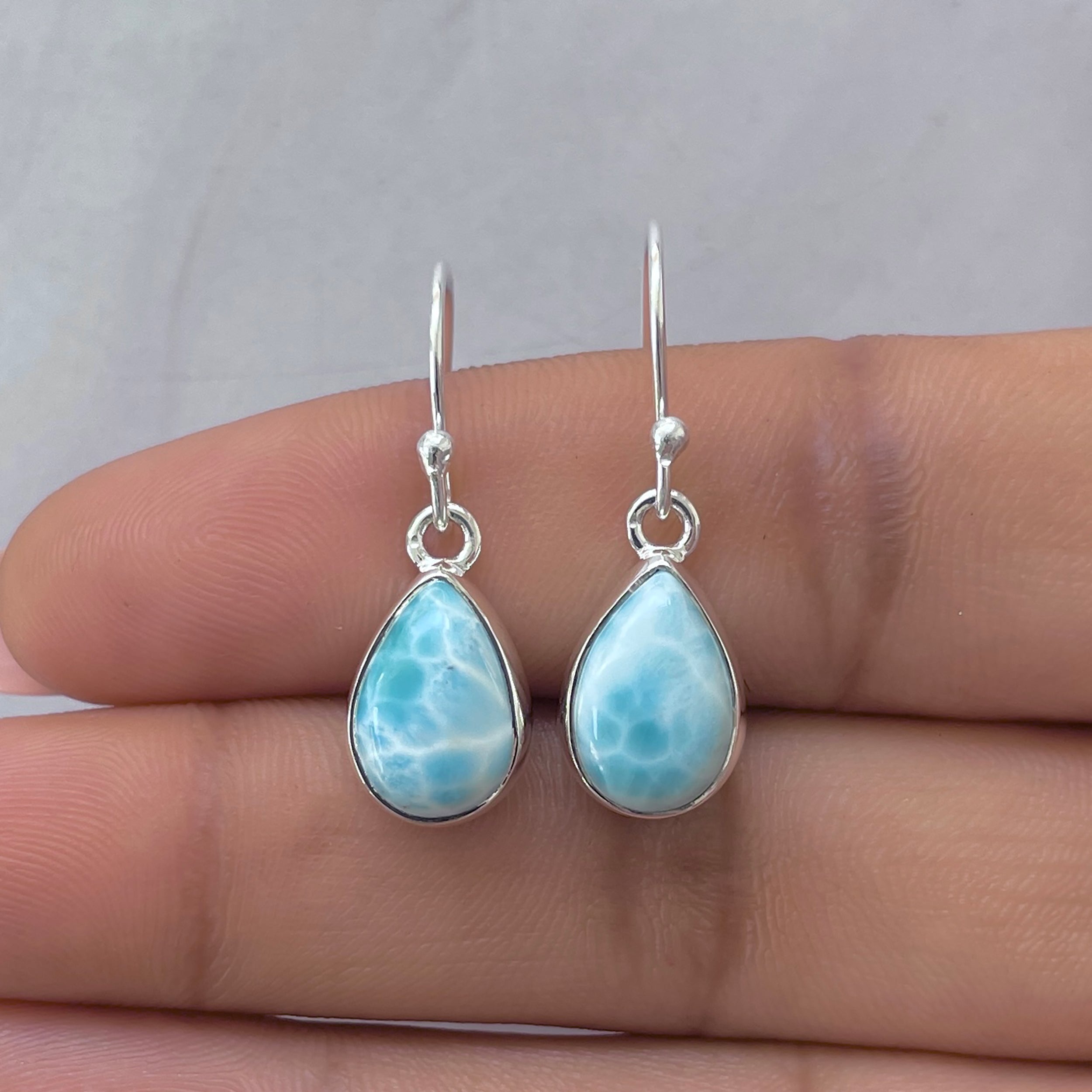 Larimar Earring-(LAR-E-3707.)