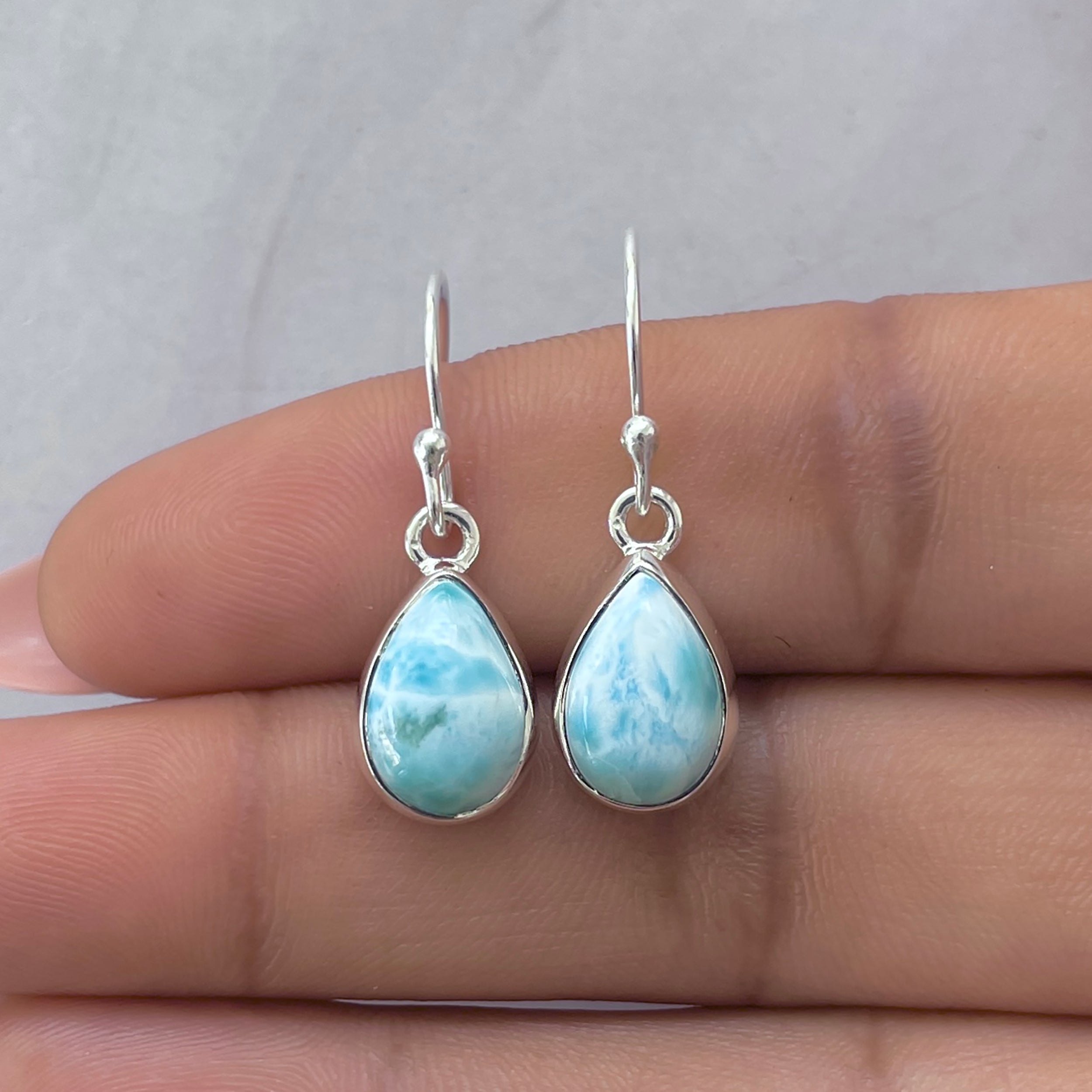 Larimar Earring-(LAR-E-3708.)
