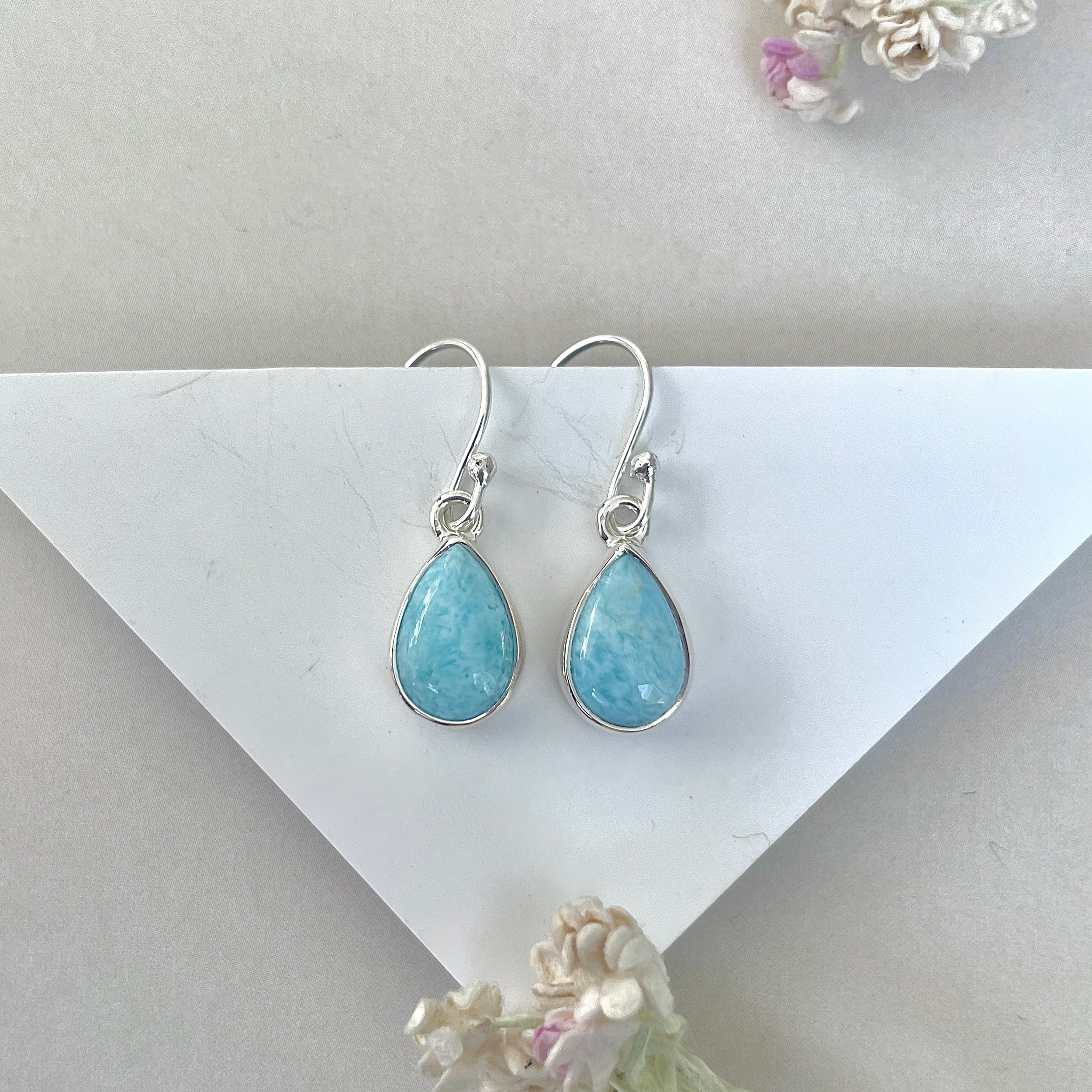 Larimar Earring-(LAR-E-3709.)