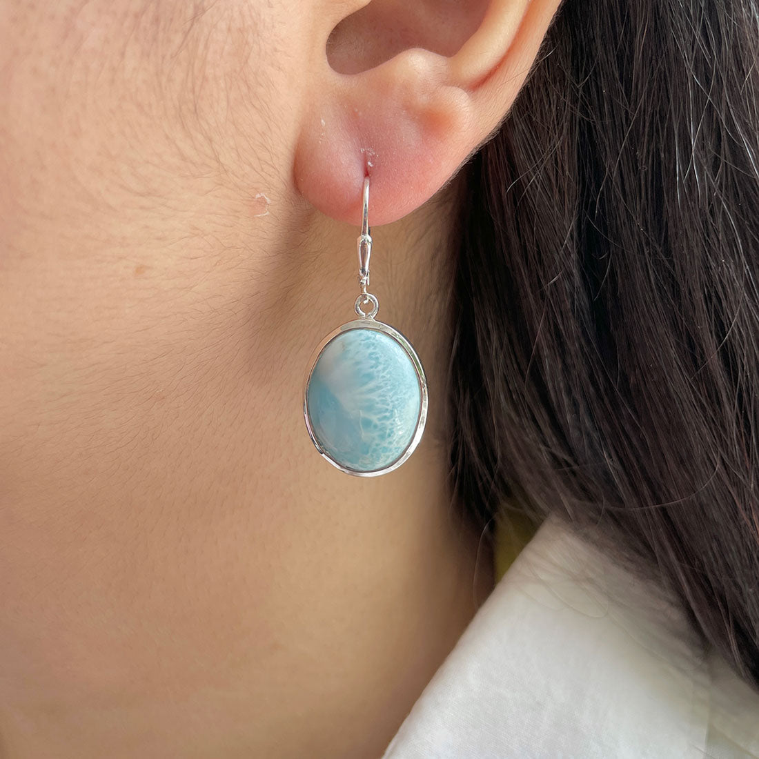 Larimar Earring-(LAR-E-371.)