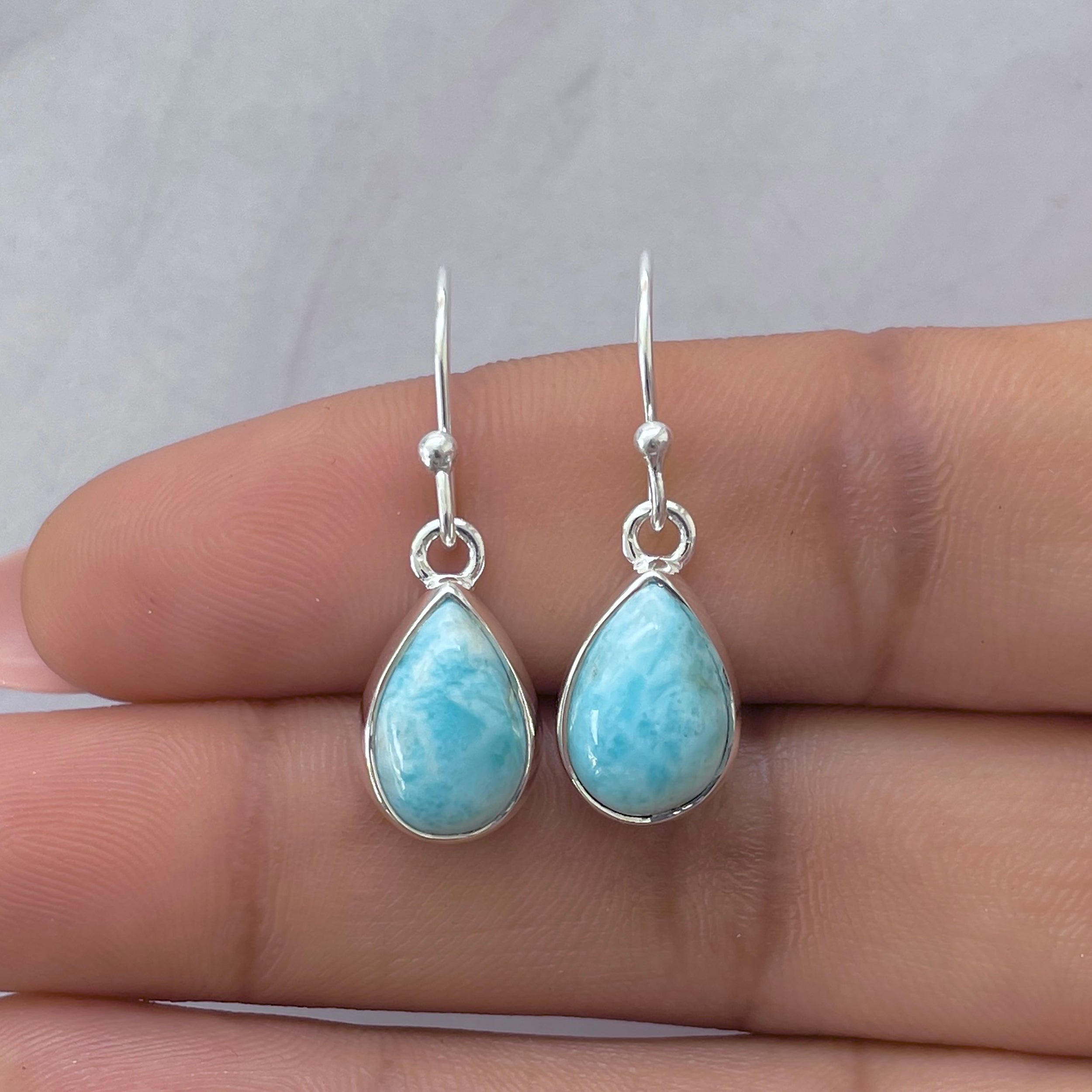 Larimar Earring-(LAR-E-3710.)