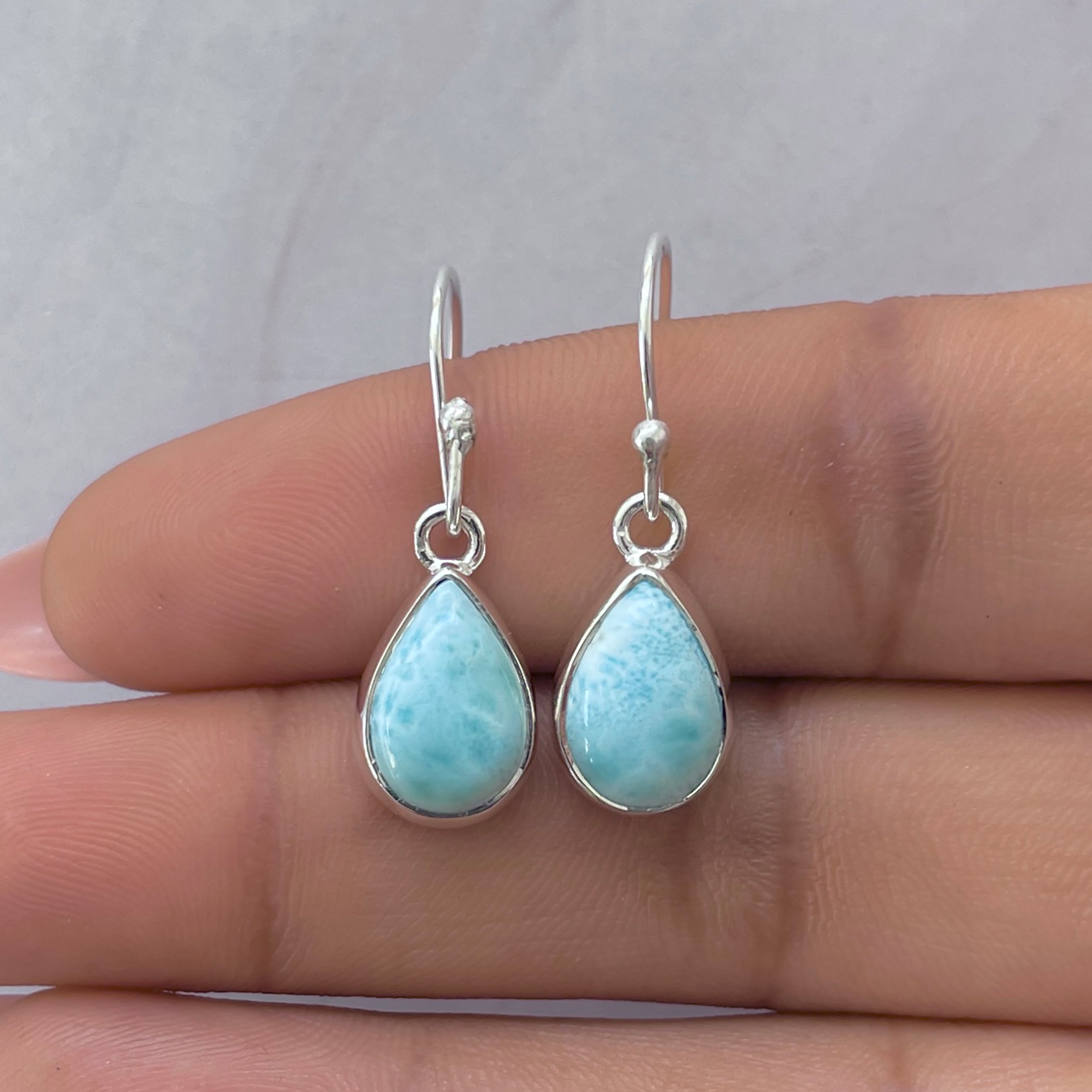 Larimar Earring-(LAR-E-3713.)