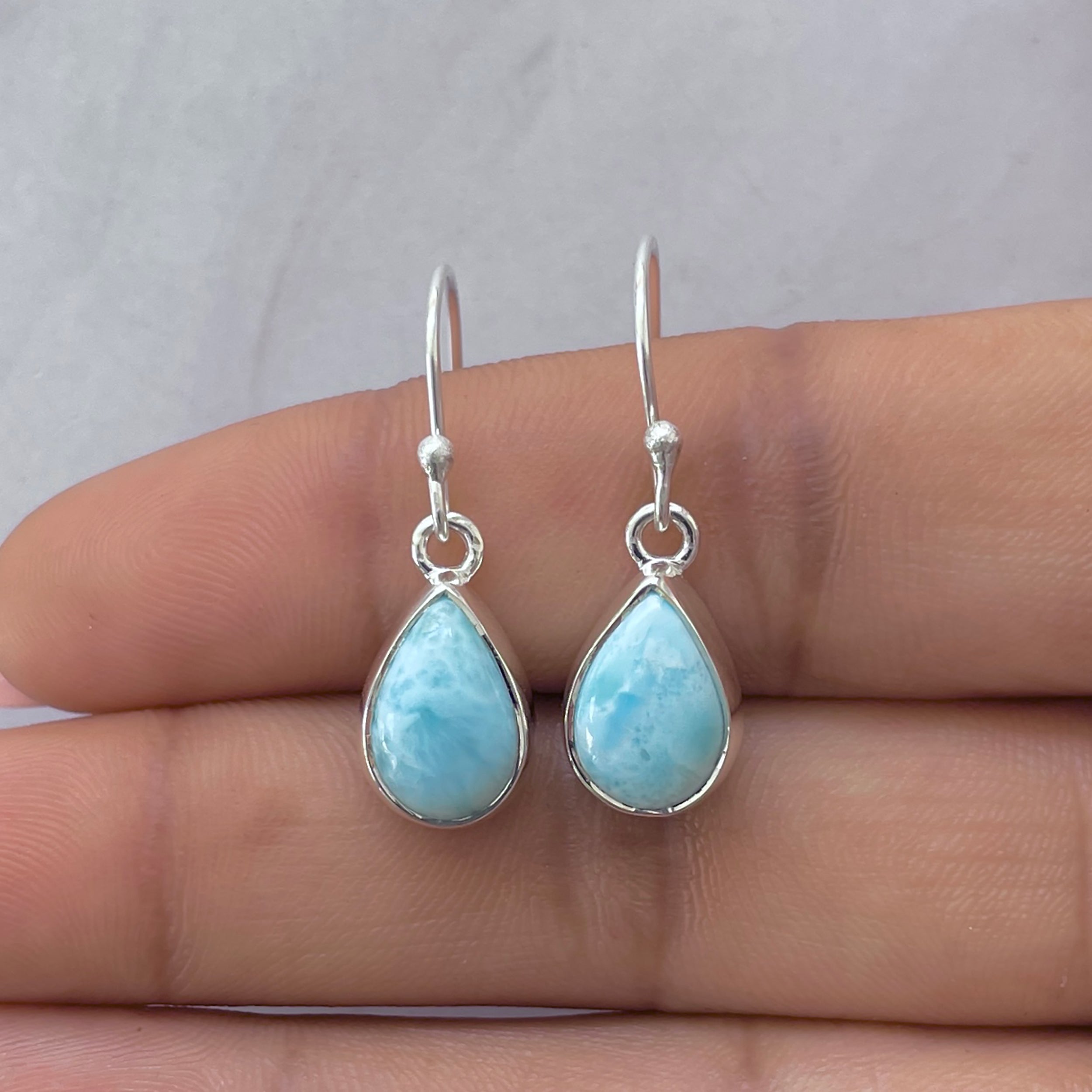 Larimar Earring-(LAR-E-3714.)
