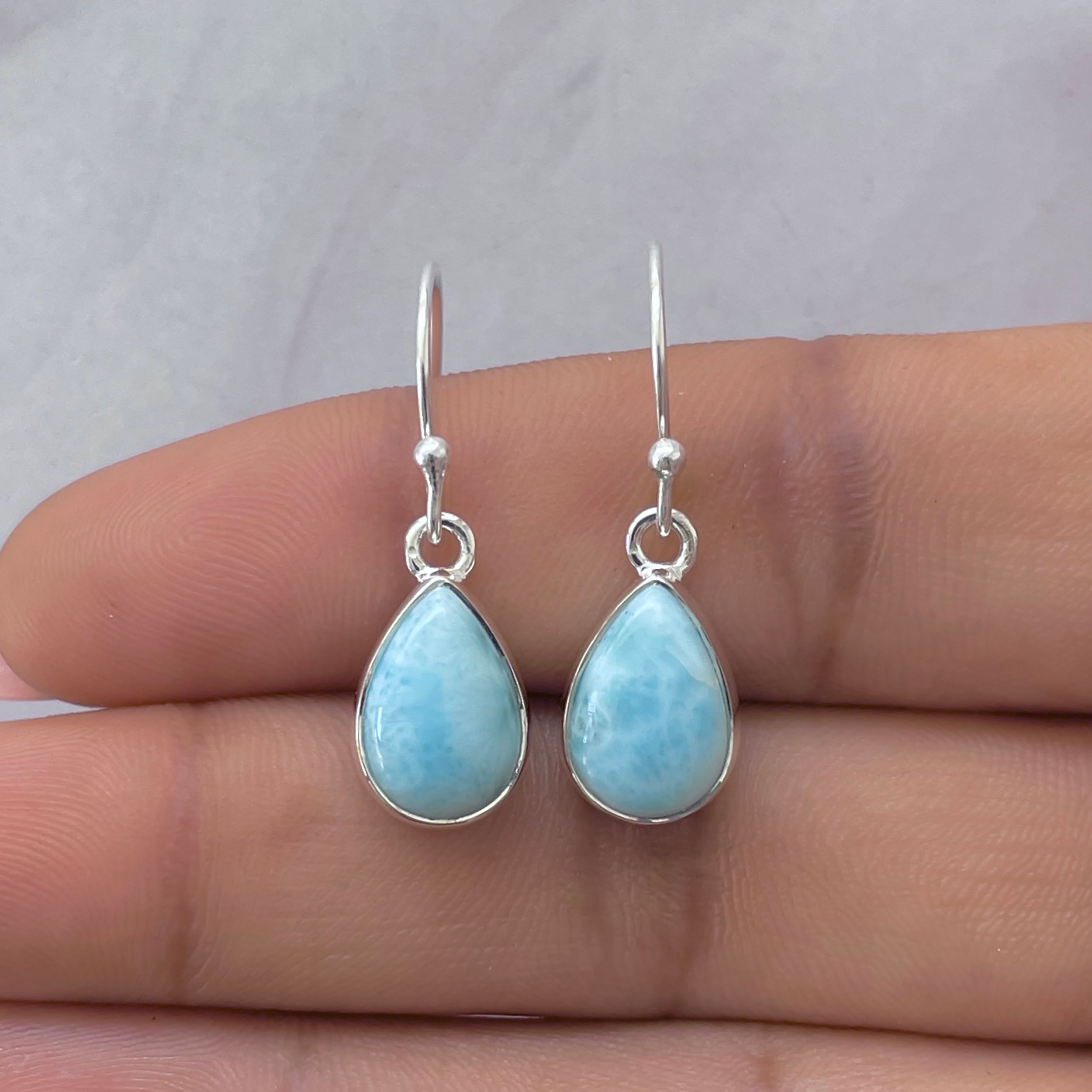 Larimar Earring-(LAR-E-3716.)