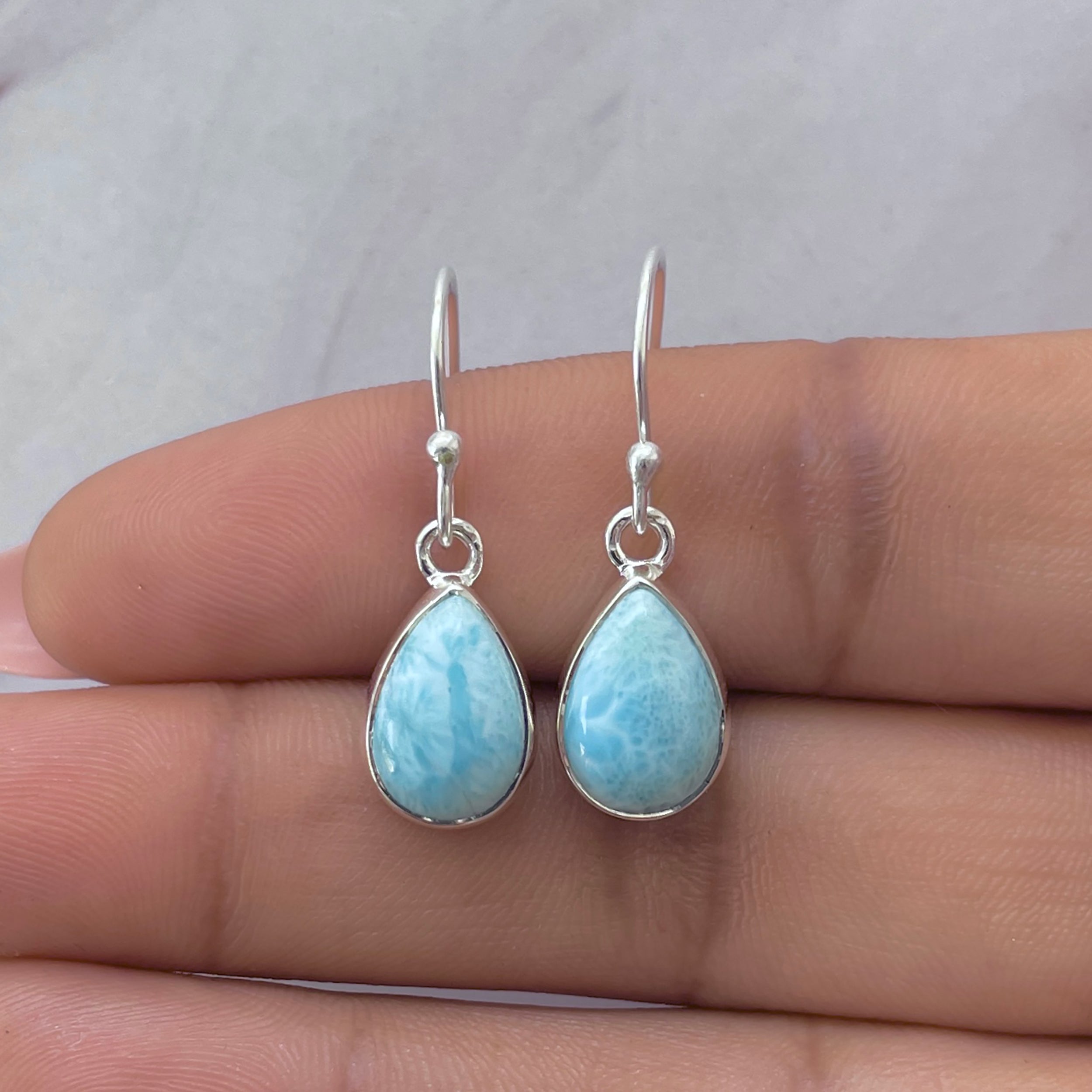 Larimar Earring-(LAR-E-3717.)