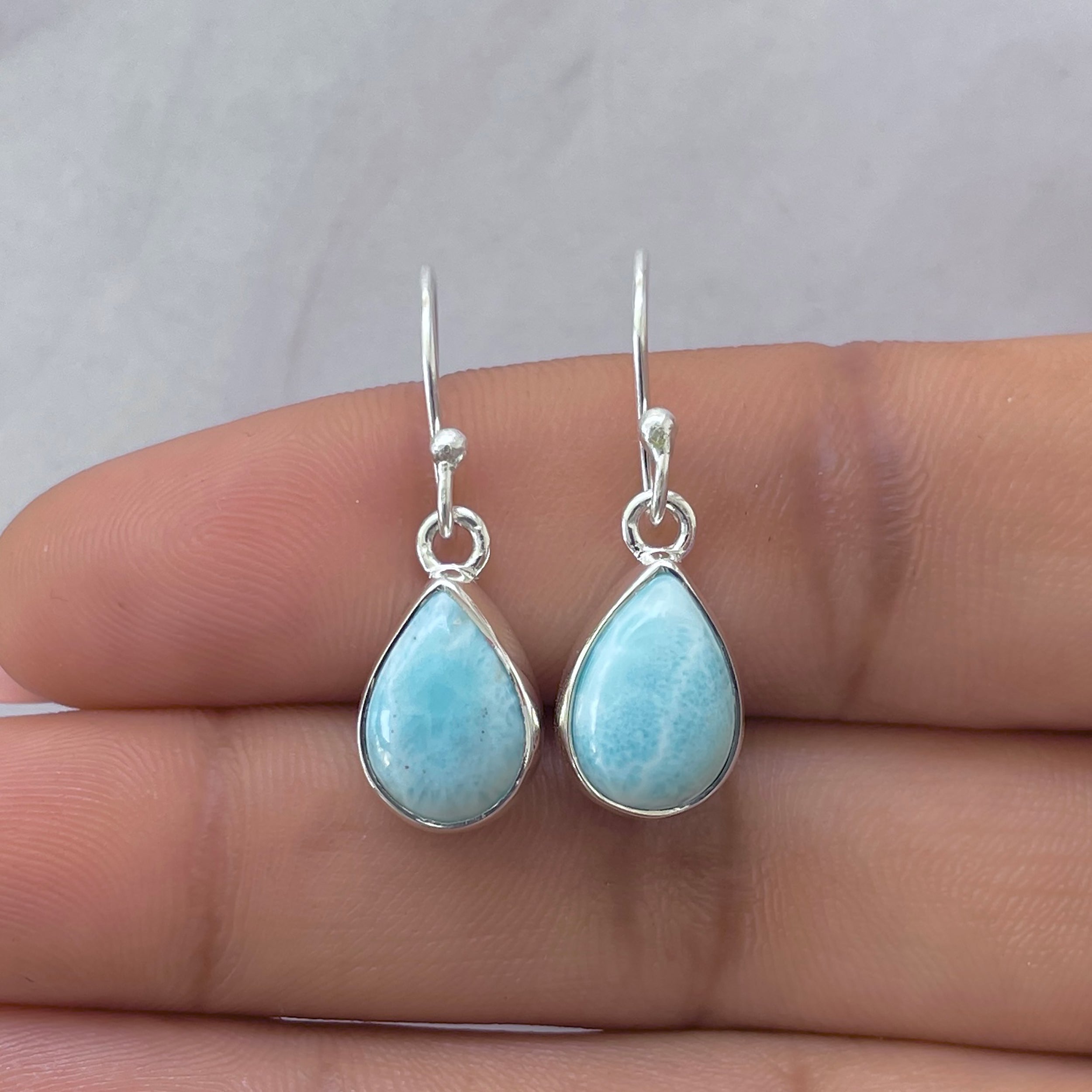 Larimar Earring-(LAR-E-3718.)