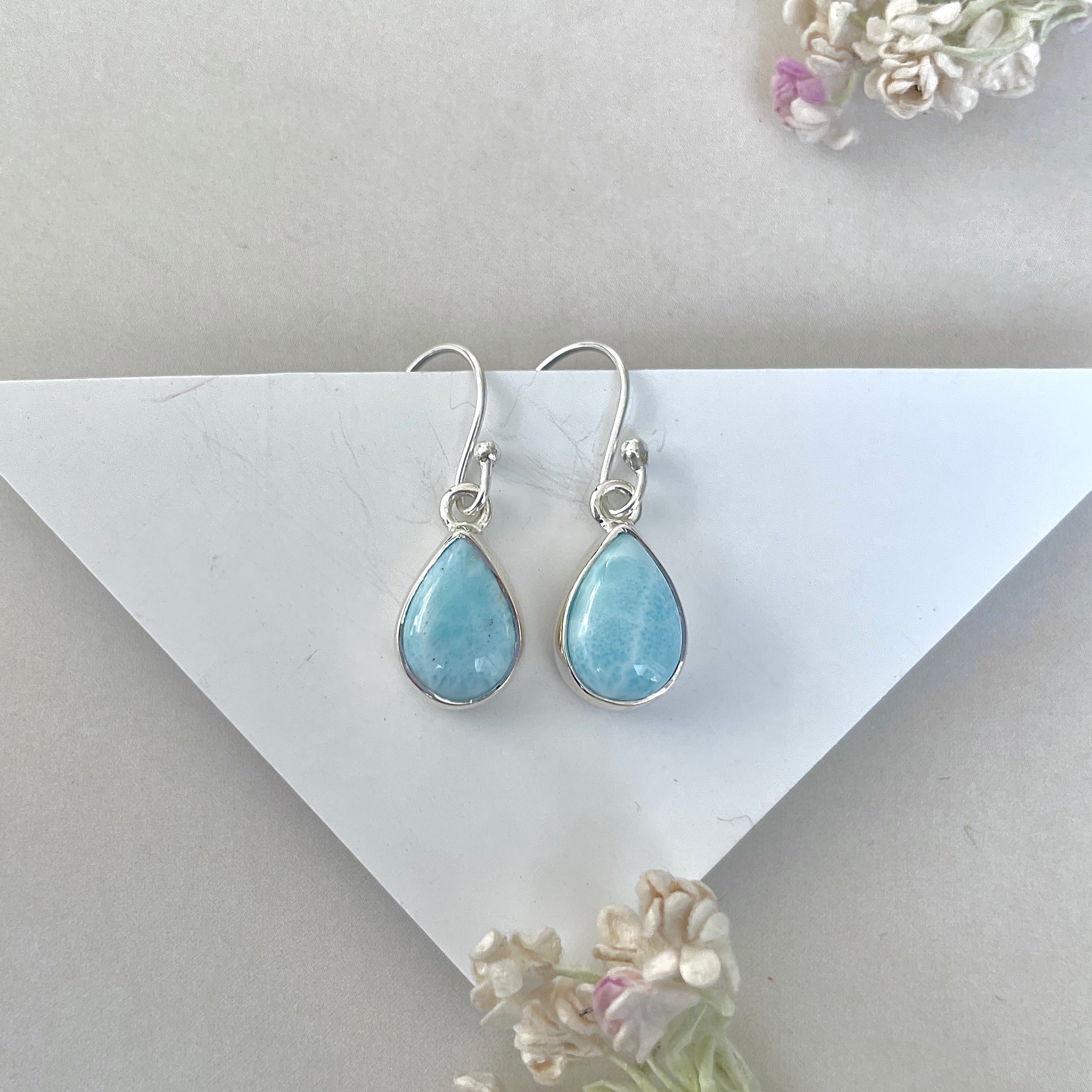Larimar Earring-(LAR-E-3718.)