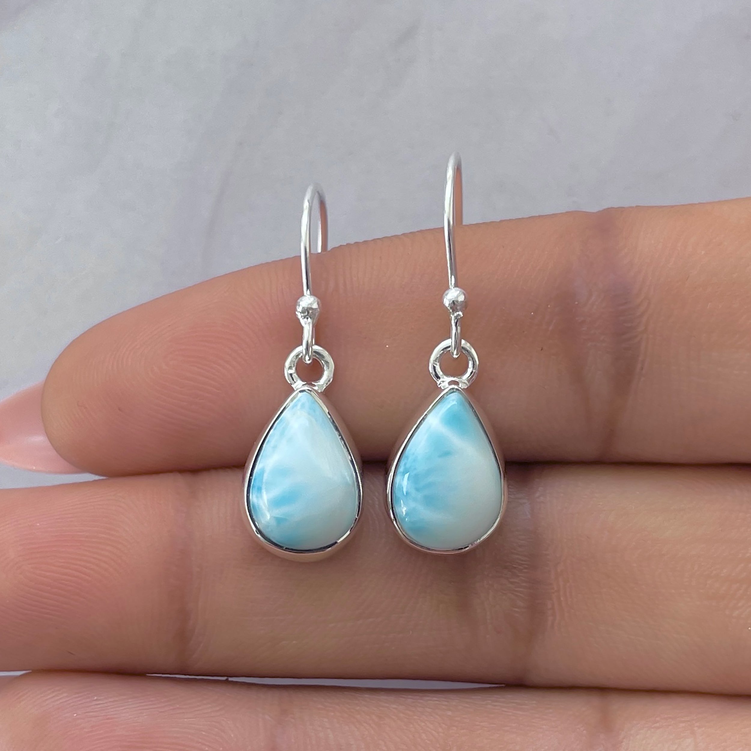 Larimar Earring-(LAR-E-3719.)