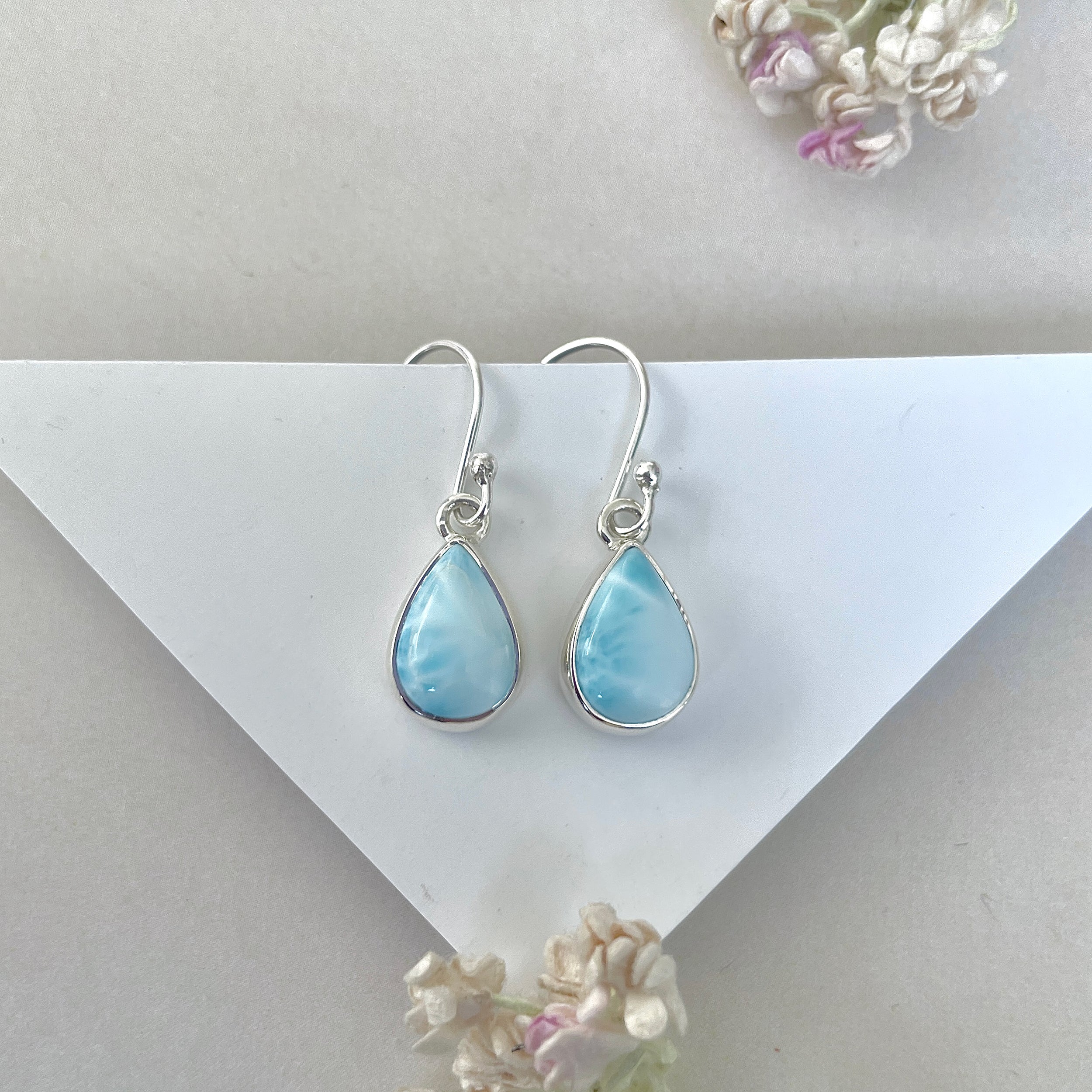 Larimar Earring-(LAR-E-3719.)