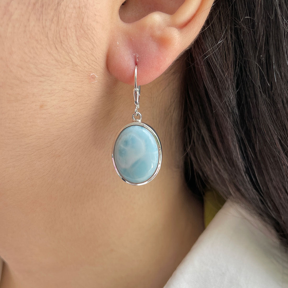 Larimar Earring-(LAR-E-372.)