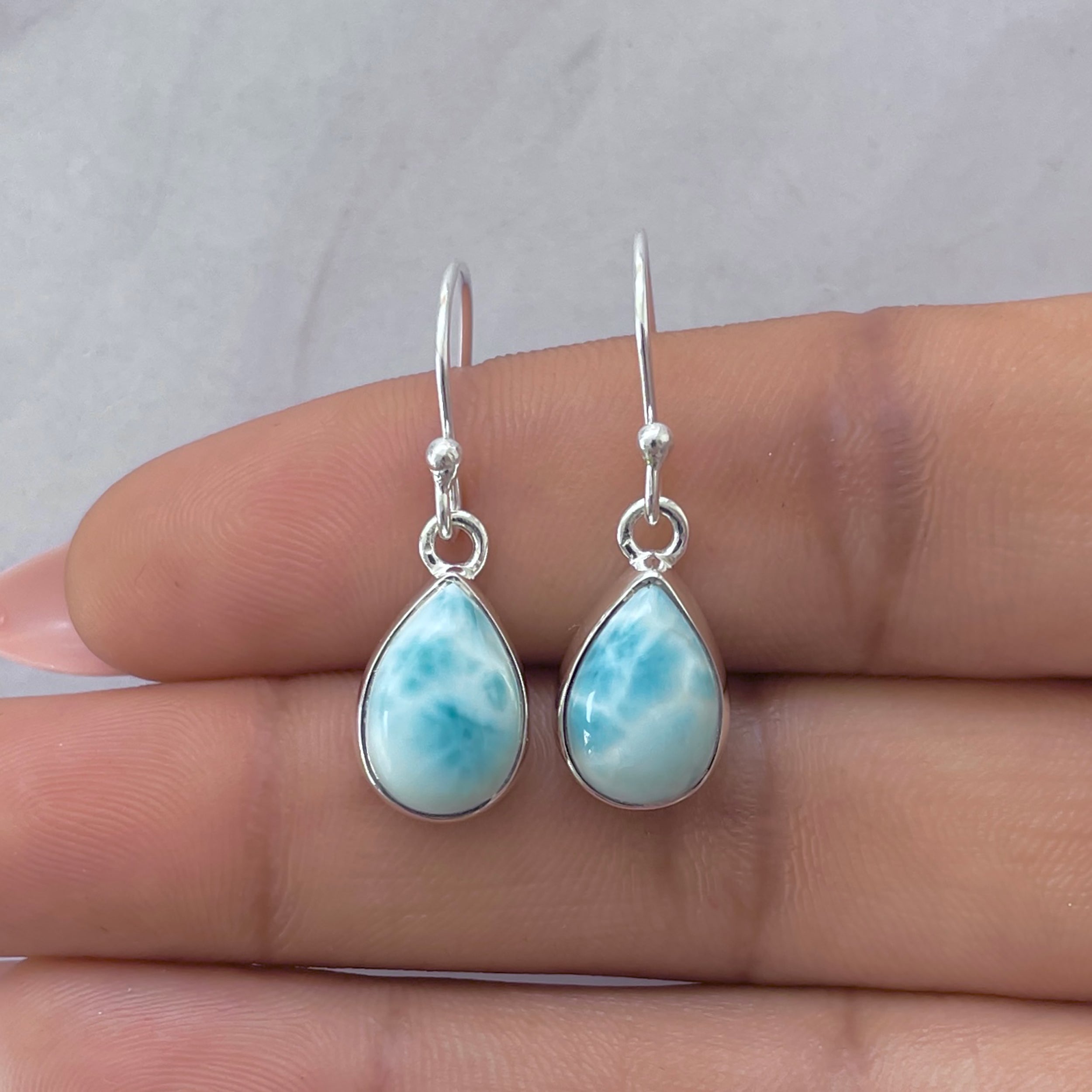Larimar Earring-(LAR-E-3721.)