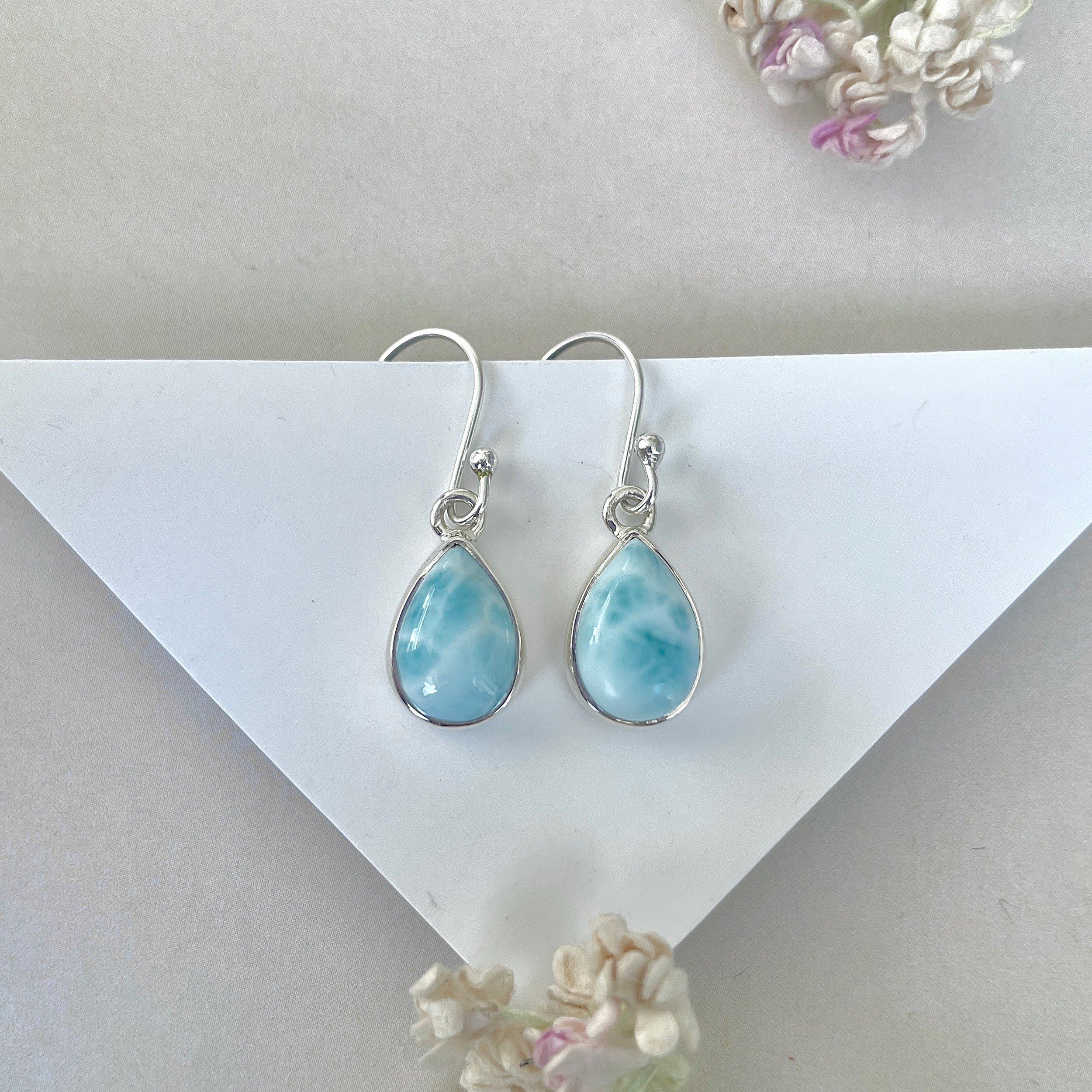 Larimar Earring-(LAR-E-3721.)