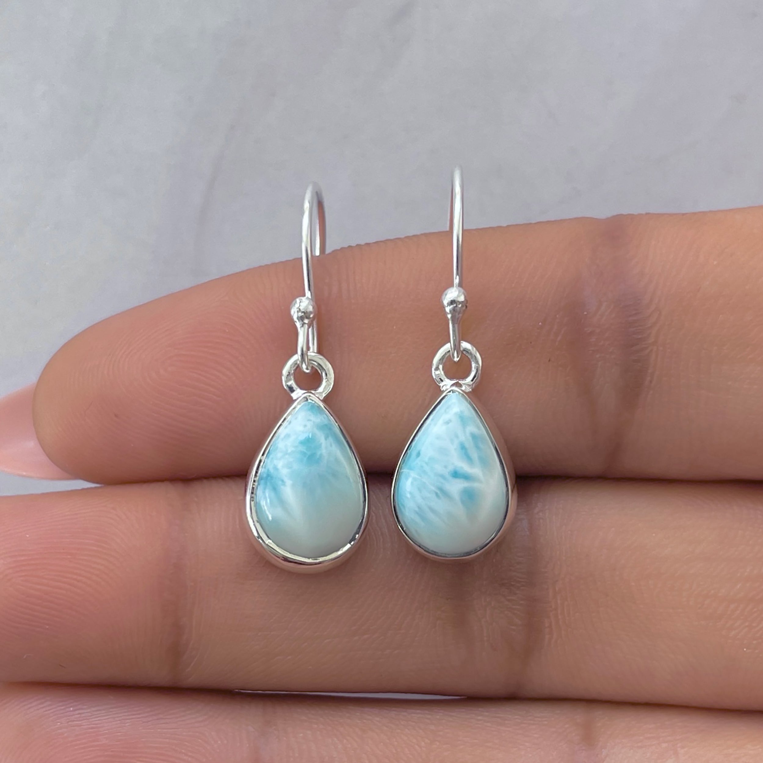 Larimar Earring-(LAR-E-3722.)