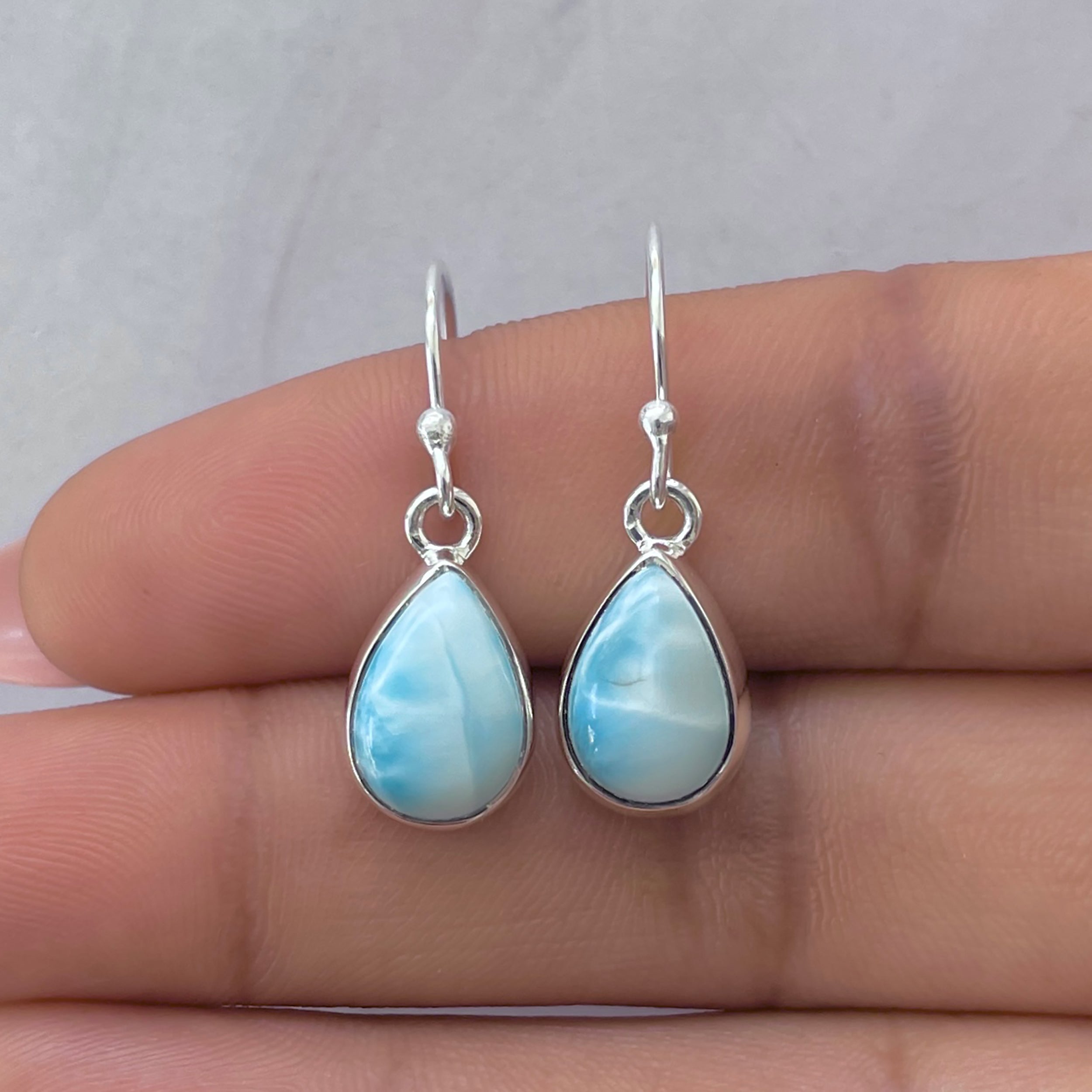 Larimar Earring-(LAR-E-3723.)