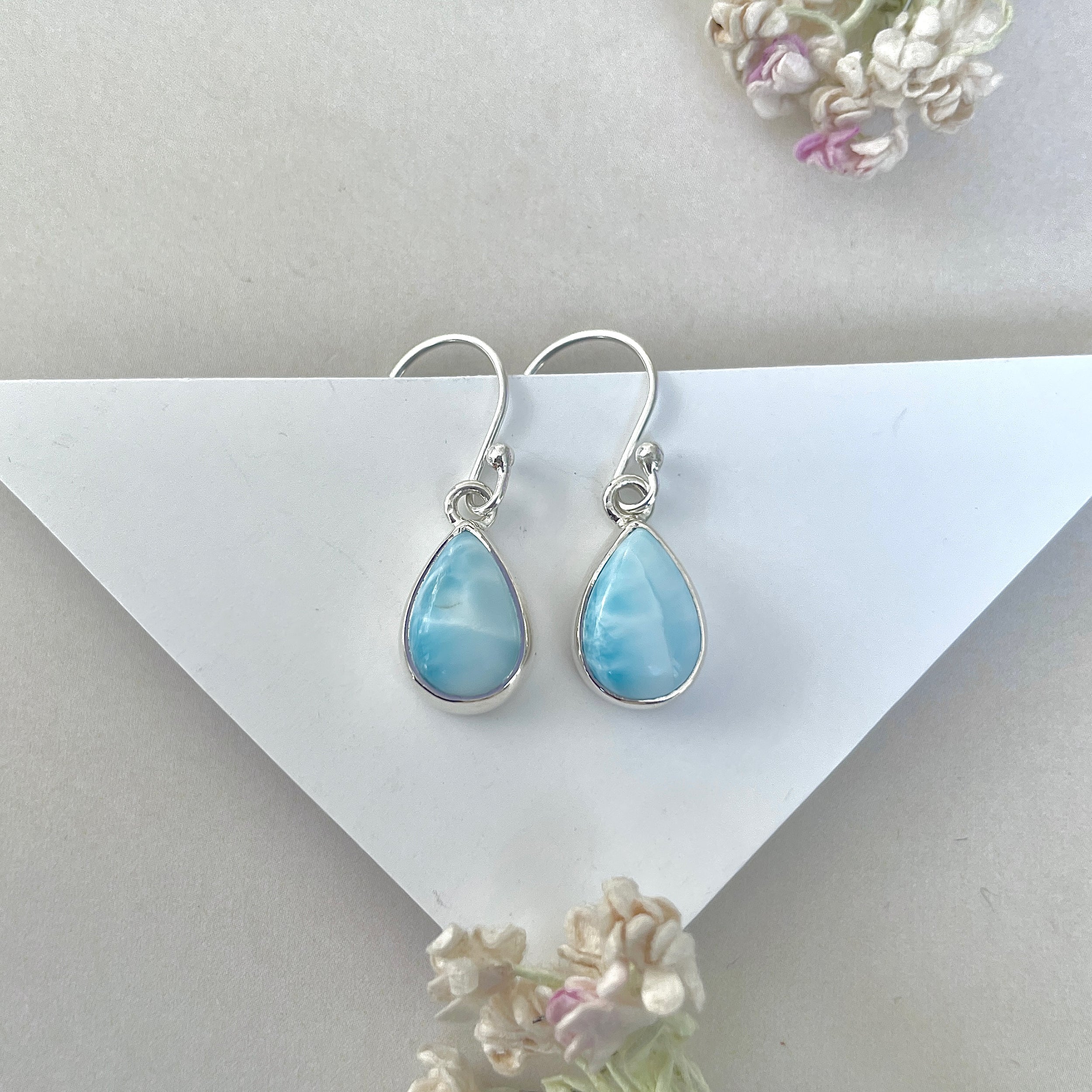 Larimar Earring-(LAR-E-3723.)
