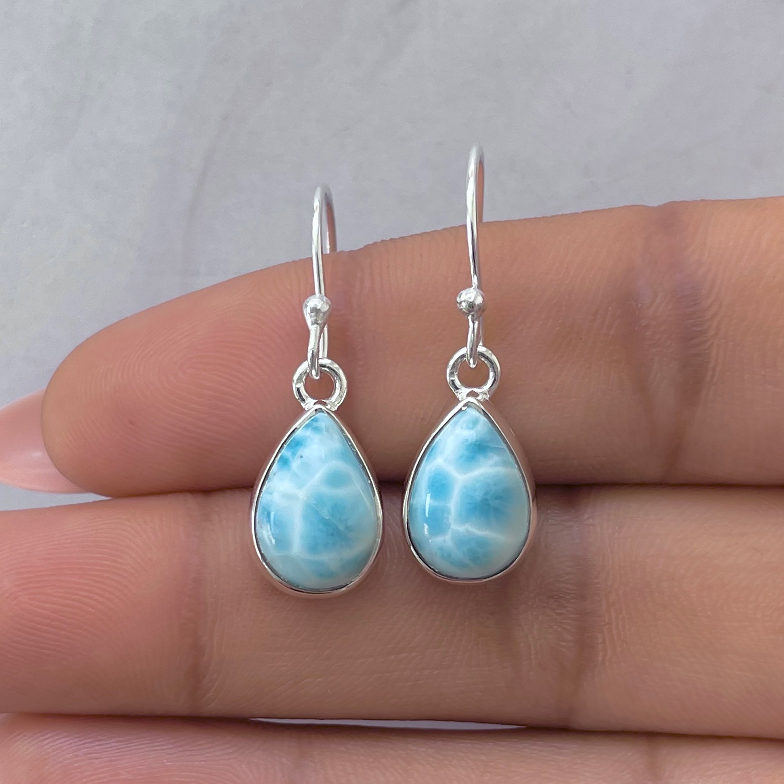 Larimar Earring-(LAR-E-3724.)