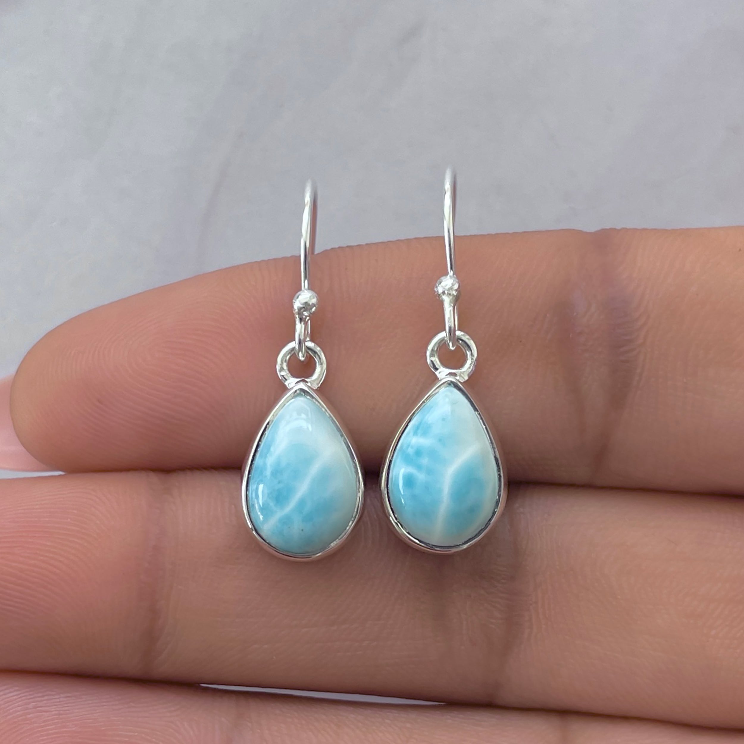 Larimar Earring-(LAR-E-3725.)
